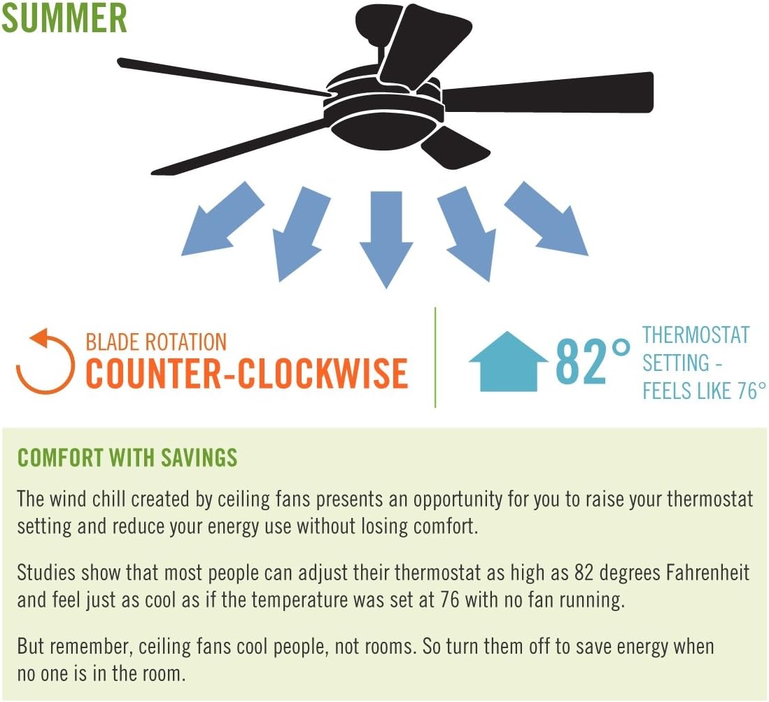 Hunter 21188 52-Inch Zoe Ceiling Fan, Bronze Patina