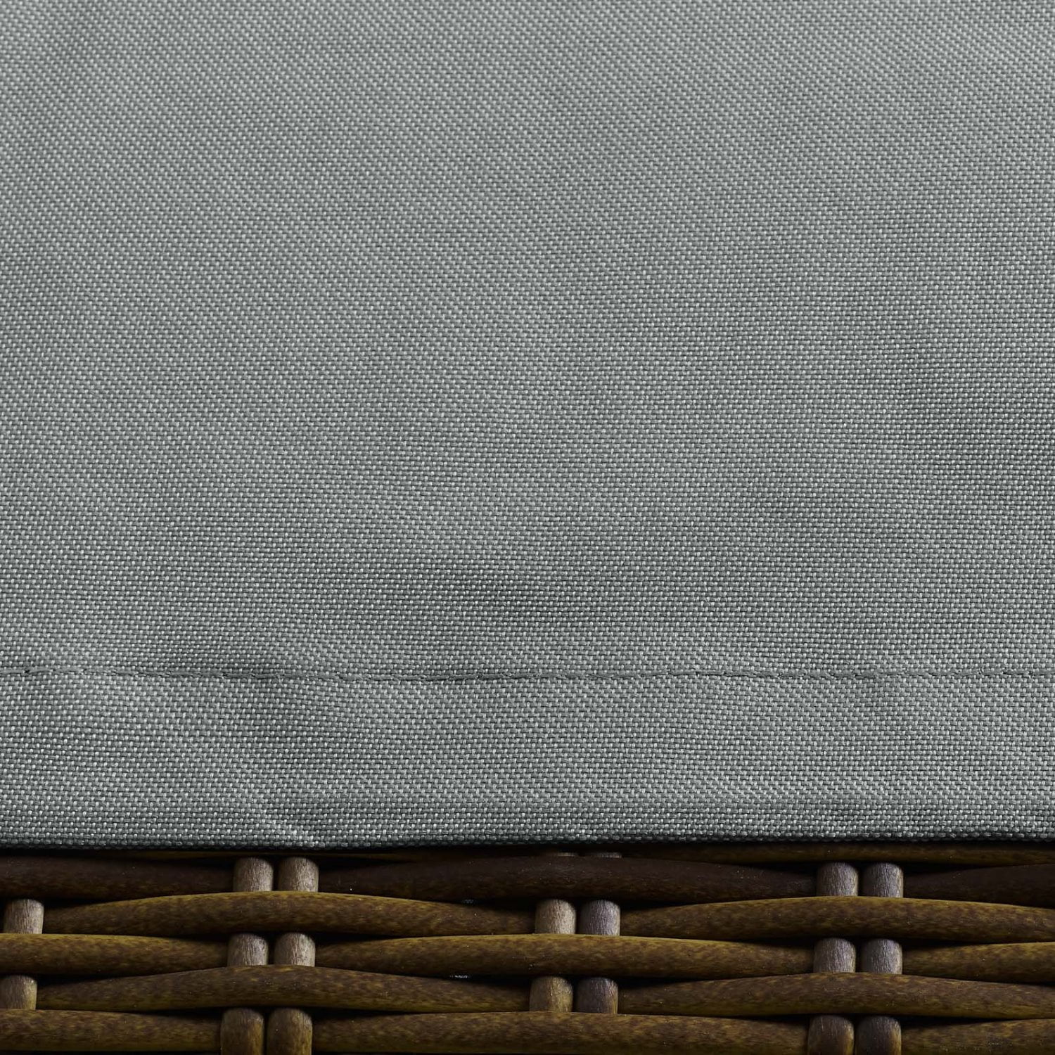 Ottoman Lounge Chair, Grey Gray, Stainless Metal, Outdoor Patio Balcony Cafe Bistro Garden Hospitality Restaurant, Modern Contemporary HB33203