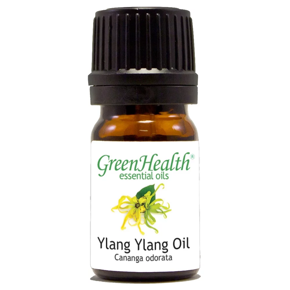 Ylang Ylang Essential Oil - 5 ml - Amber Glass Bottle w/ Euro Dropper - GreenHealth