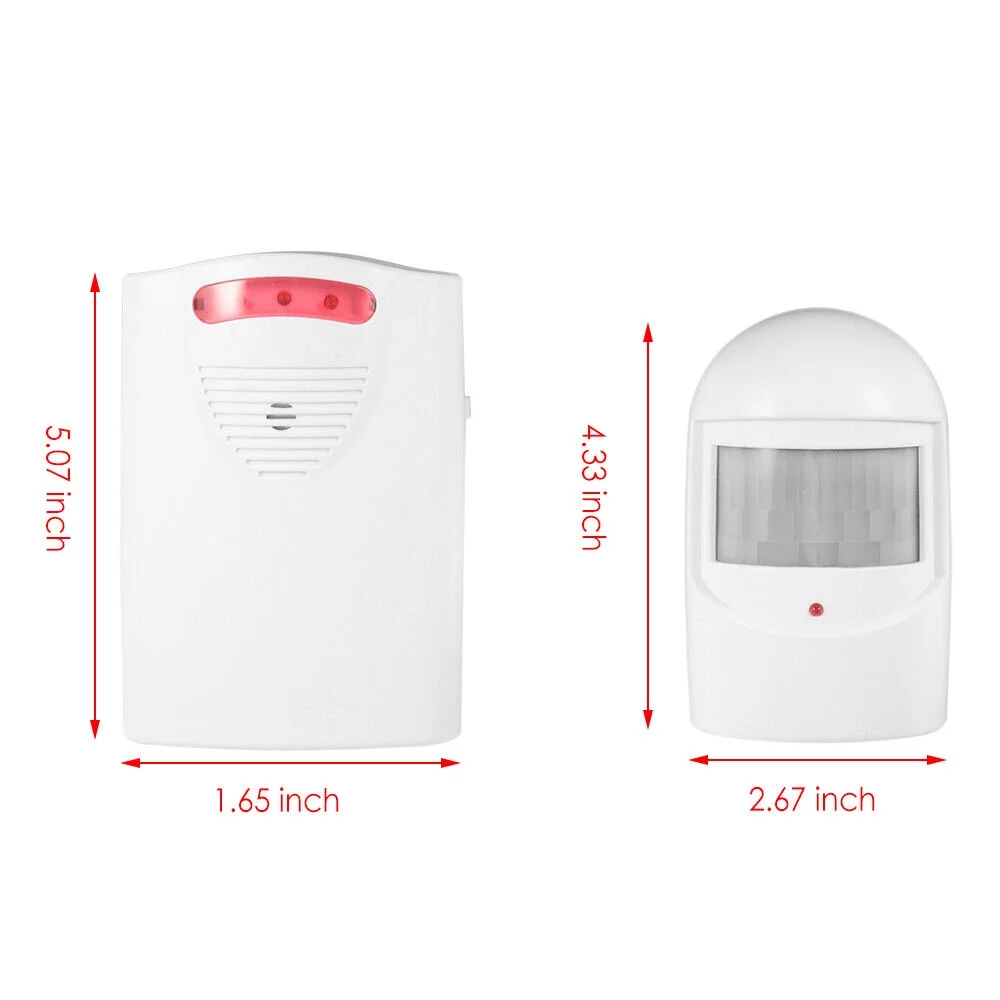 PIR Motion Sensor 500FT Wireless Alarm Alert Security Shed Home Garage Caravan