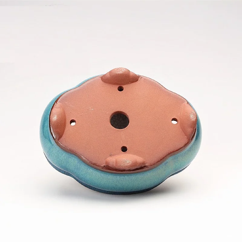 Creative Chinese Style Bonsai Flowerpot Ventilate Purple Sands Ceramic Craft Plant Pot Planter   Office