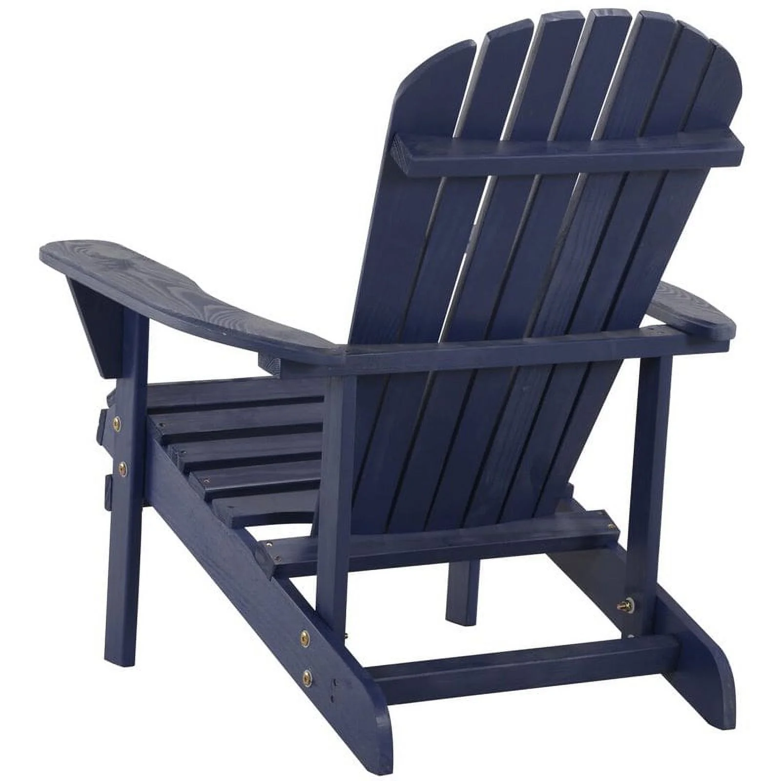 W Unlimited Earth 3 Piece Wooden Patio Adirondack Conversation Set in Navy Blue