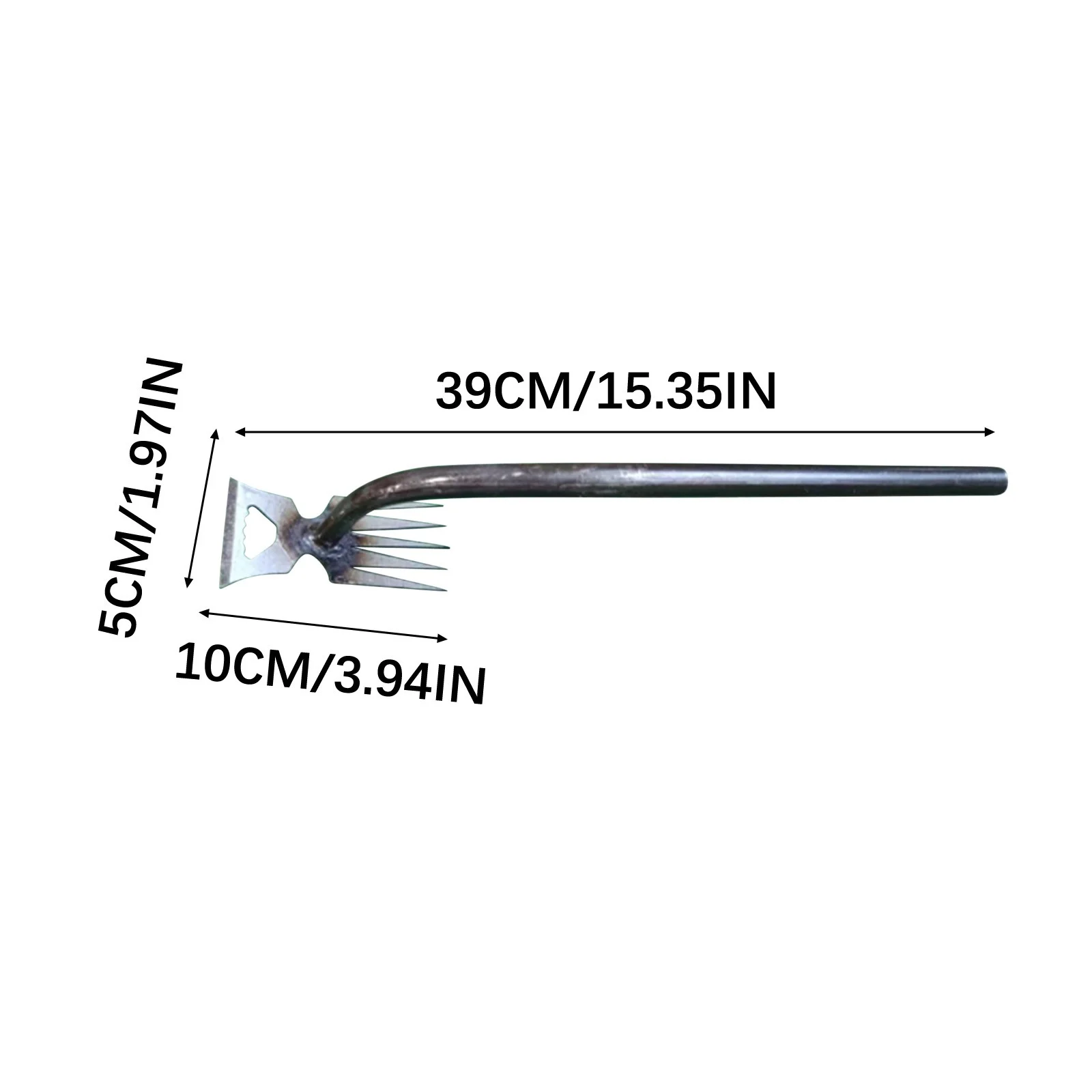 Garden Art Weeding Tool, 5/6/11 Teeth with Hook Manganese Steel Weed Puller Planting Flower Weeder, Household Small Shovel Vegetable Shovel Grass Device Weed Pulling Tool