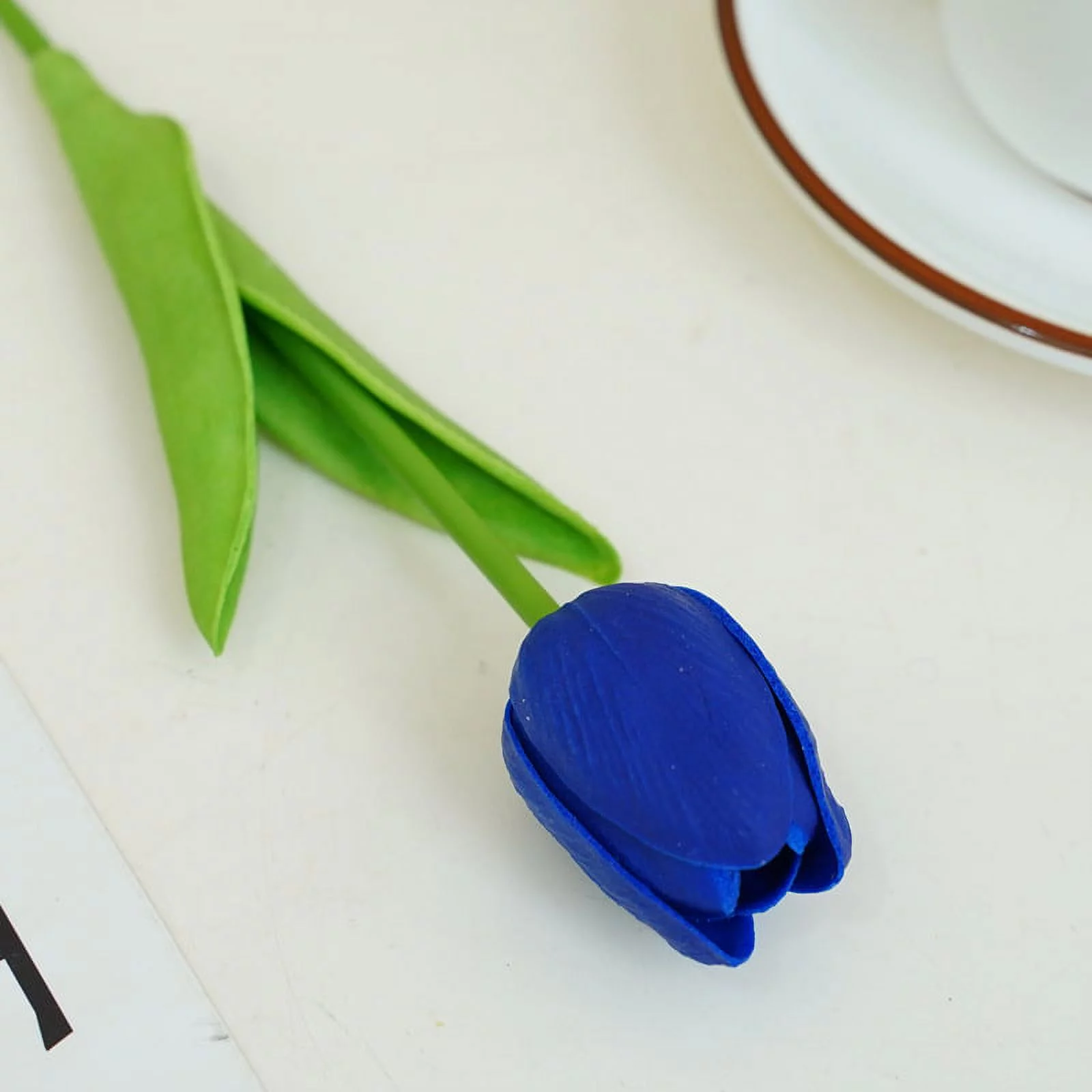 Tulip flowers true touch | | | wedding bouquet home Decor party flower arrangement (pink)