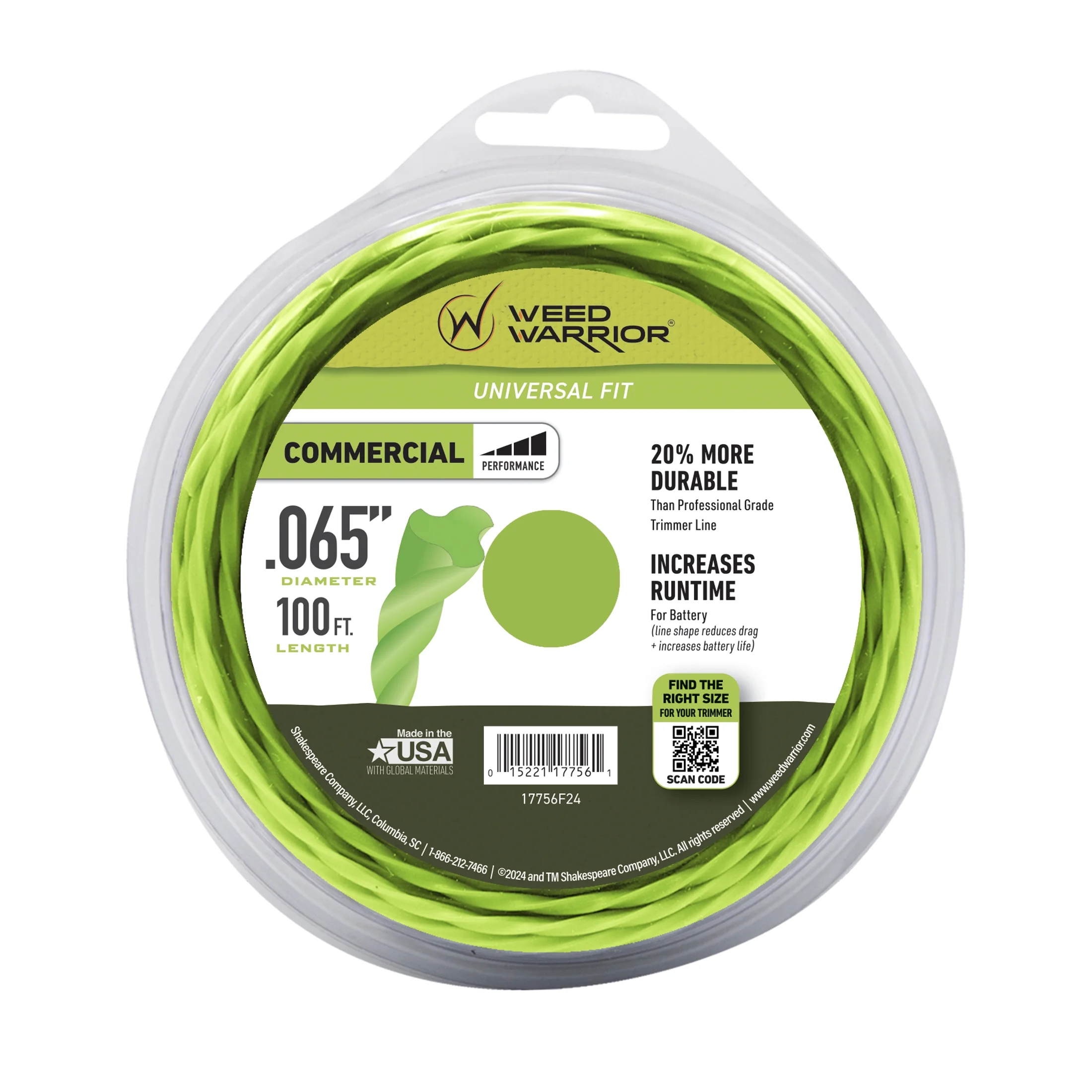 Weed Warrior .065 in. x 100 ft. Commercial Trimmer Line