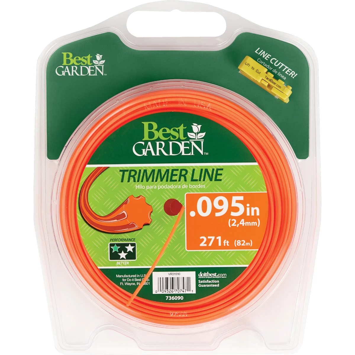 Best Garden 0.095 In. x 271 Ft. 7-Point Trimmer Line 16256