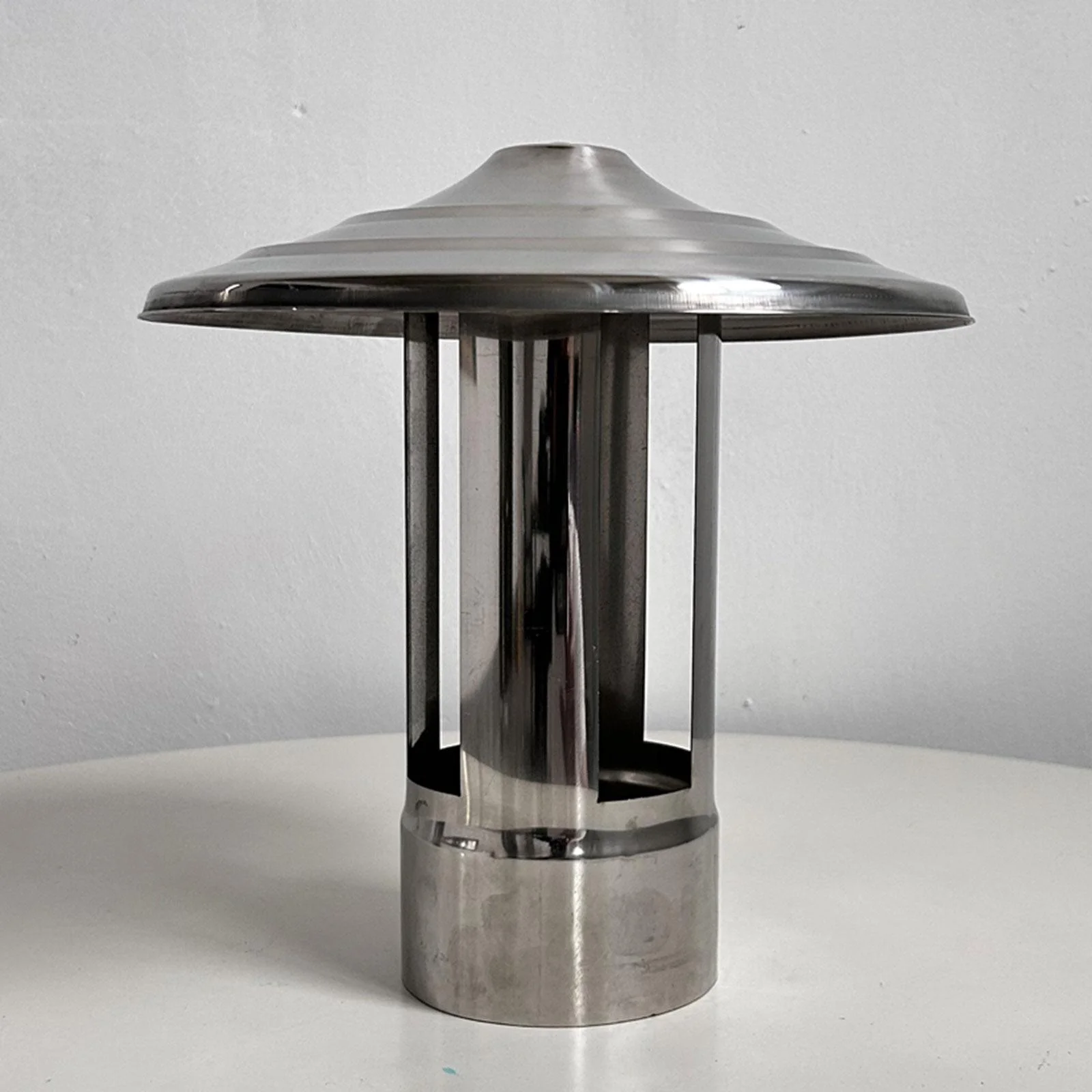 perfk Chimney Cap Pipe Cap Heating Cool Air Vent Rainproof Fireplace Roofs .3cm