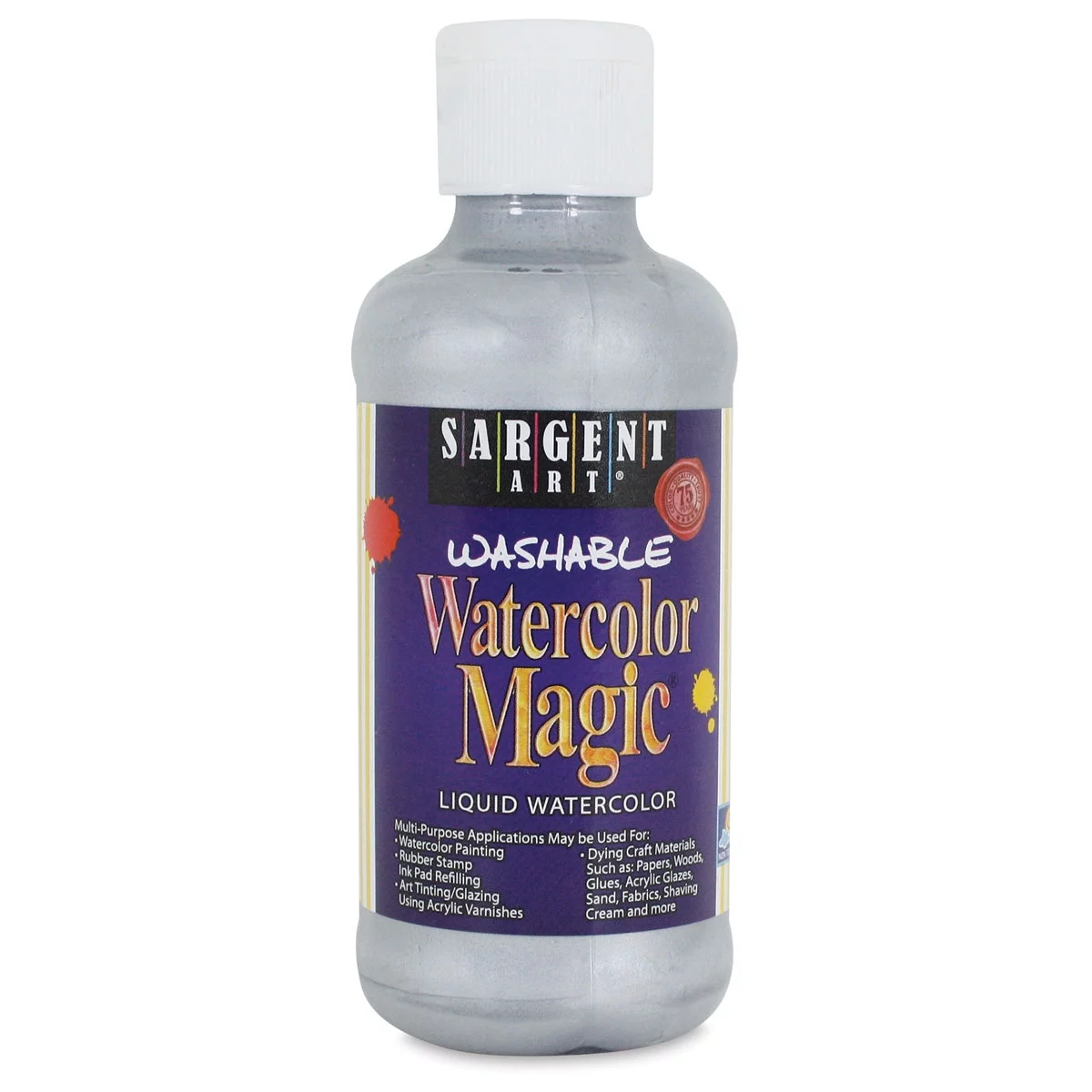 Sargent Art Washable Liquid Watercolor, 8 oz., Metallic Silver