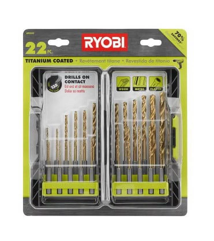 Ryobi Titanium Drill Bit Kit (22-Piece)