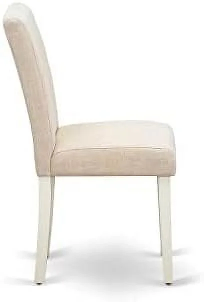 HYHBIBOOM ABP0T15 Parson Dining Baby Blue Fabric Upholstered Chairs    Linen White