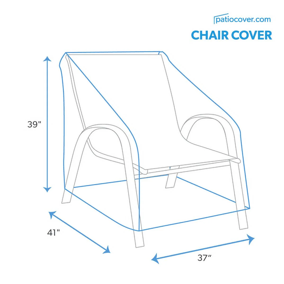 Patio Extra Large Outdoor Chair Cover - Outdoor Patio Chair Washable - Heavy Duty Furniture 37 Inch Combo Cover