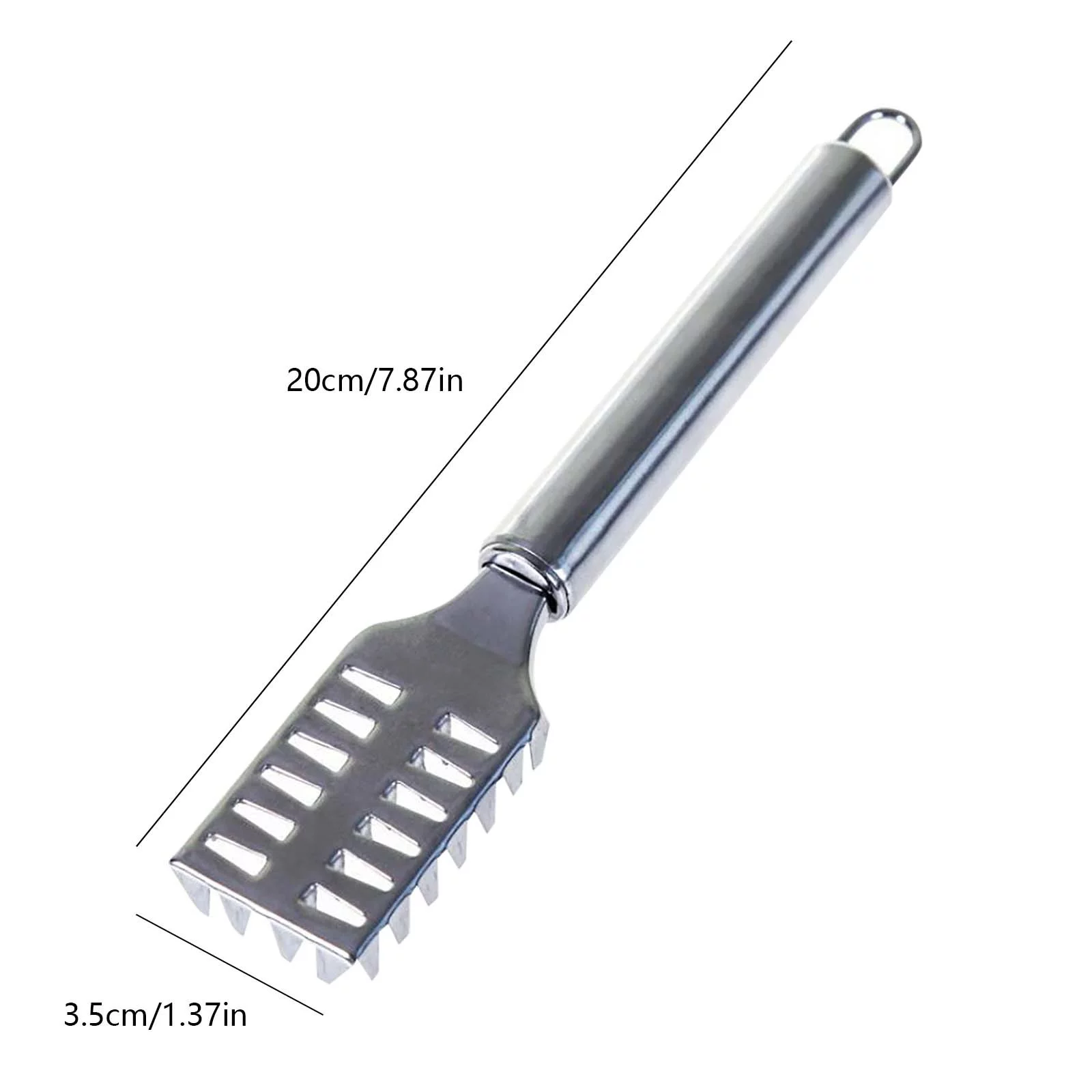 TIHLMK Clearance Household Scale Removal Brush Rake-shaped Manual Stainless Steel Scale Scraper