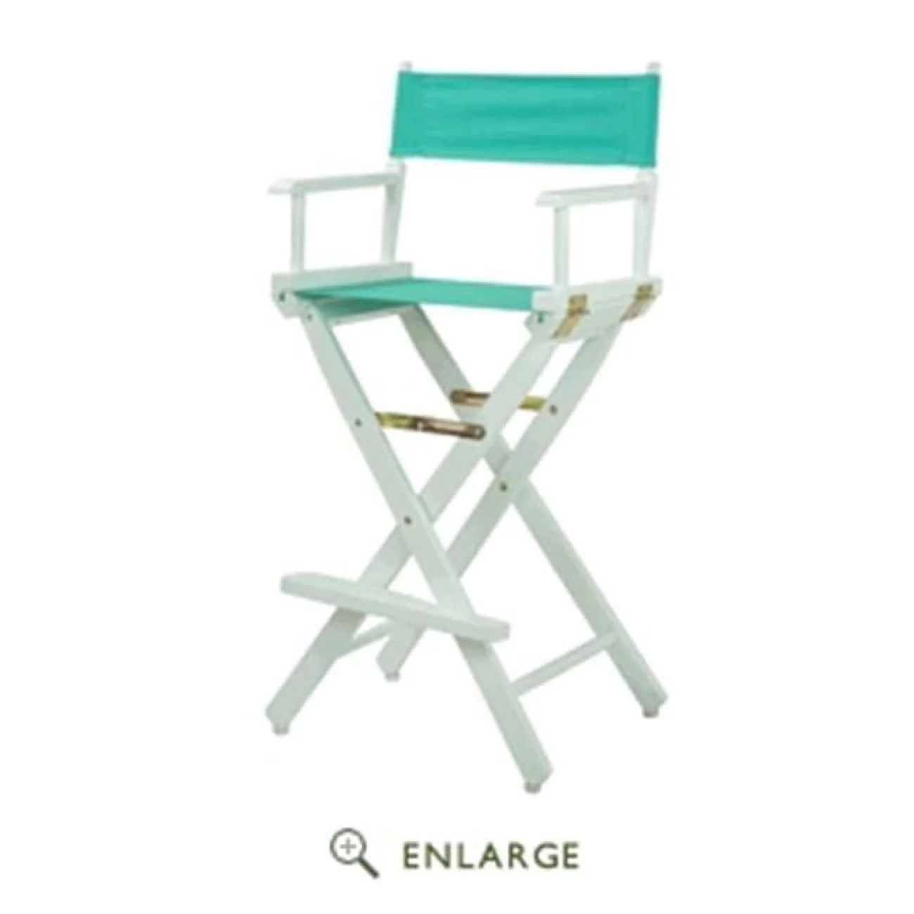 230-01-021-17 30 in. Directors Chair White Frame with Teal Canvas