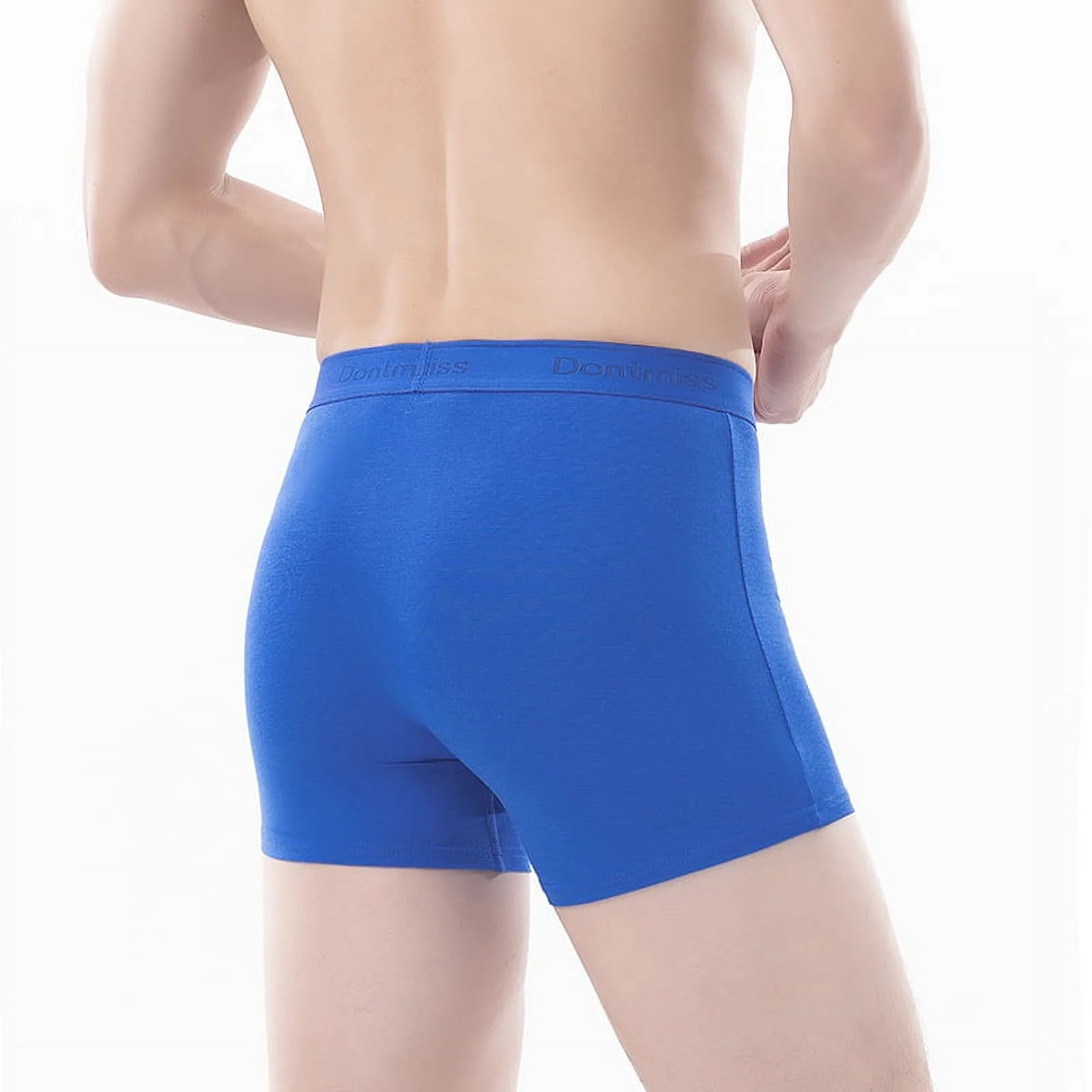 Dontmiss Men's Soft Breathable Bamboo Viscose Underwear 3-Pack Boxer Brief