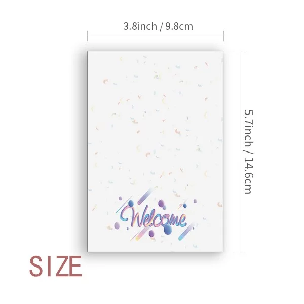 Green Mung Bean Popsicle Sweet Ice Welcome Back Greeting Cards Envelopes Blank