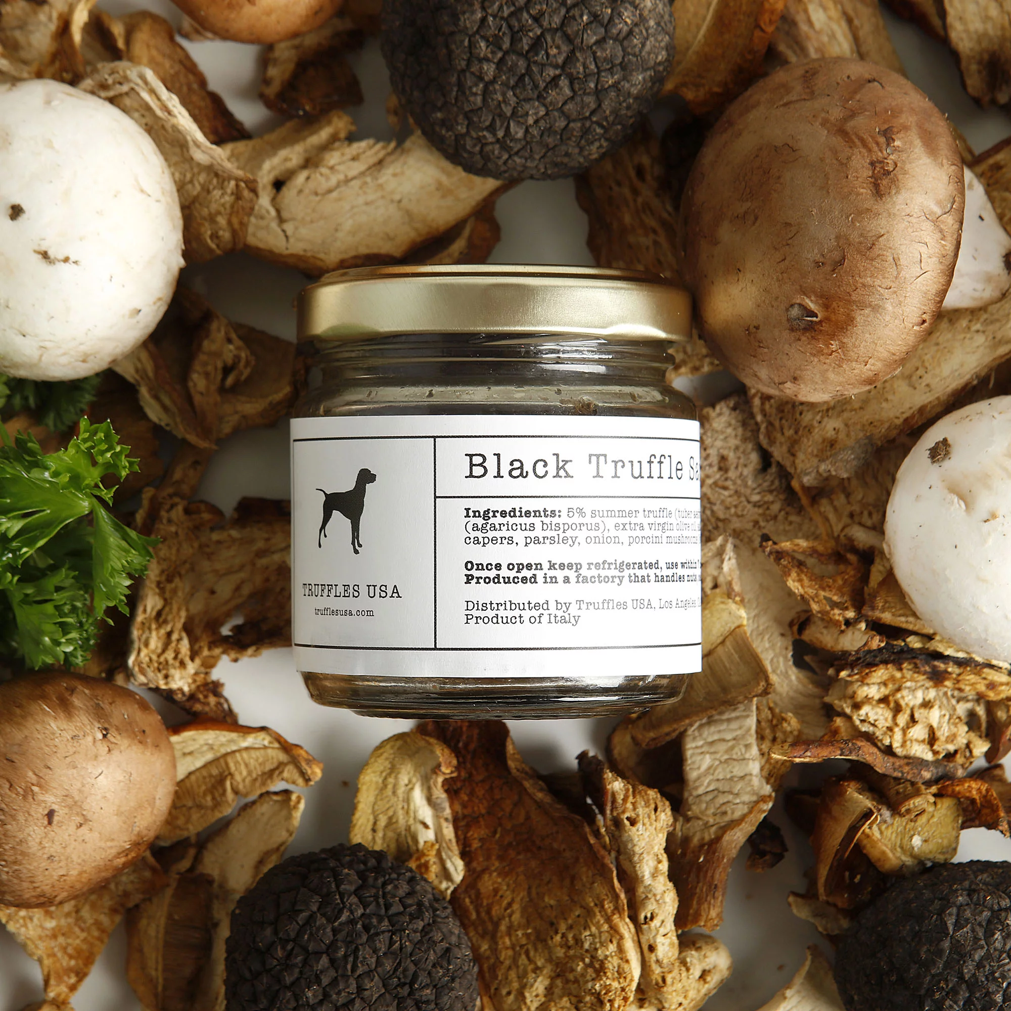 TRUFFLES USA Black Truffle Sauce 2.82 oz Jar Product of Italy