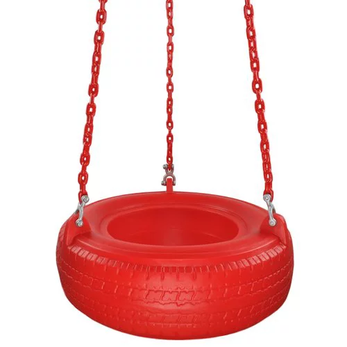 Swing Set Stuff Inc. Plastic Tire Swing with Coated Chain (Green)