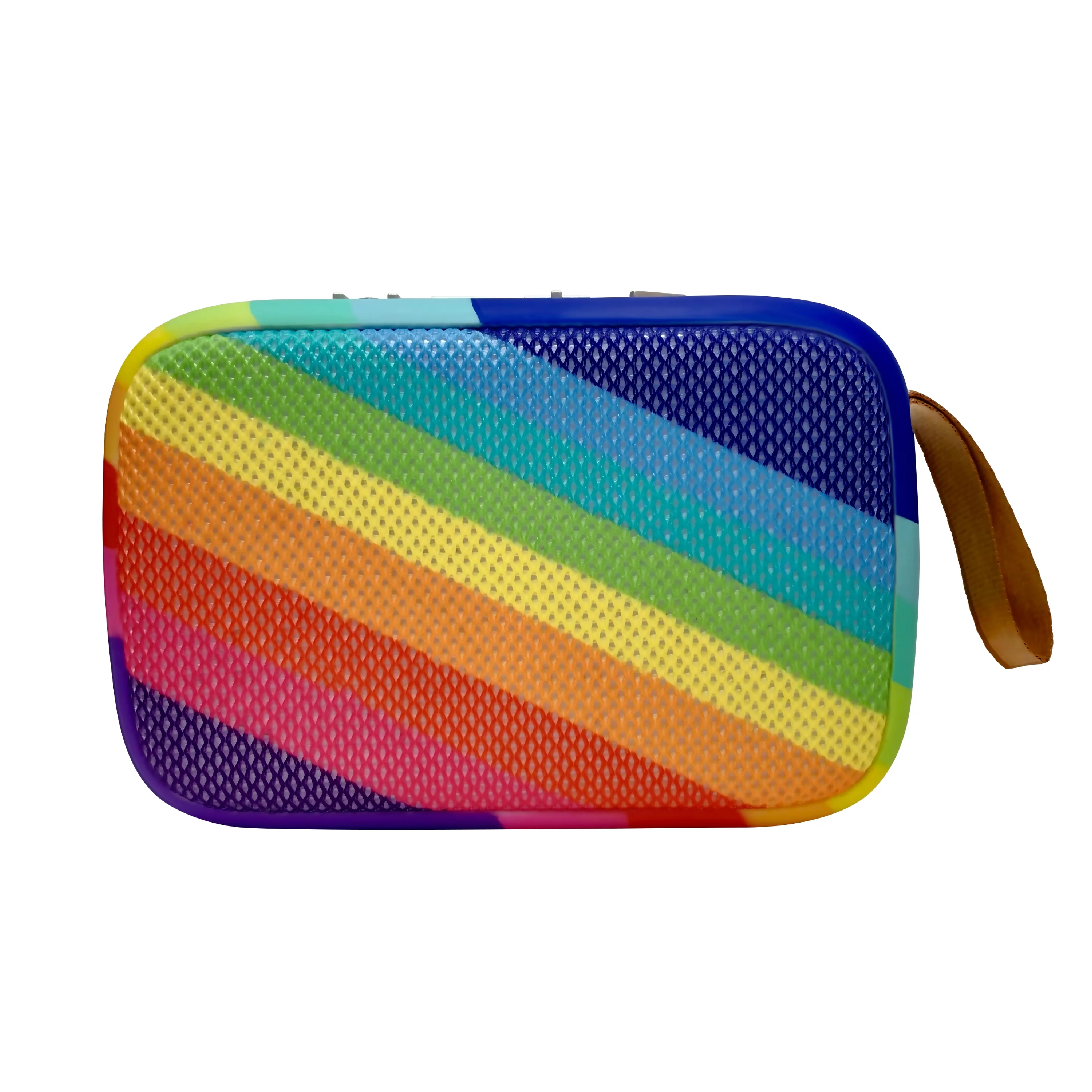 COOLPODS Bluetooth 5.0 Wireless Speaker - Music & Call Controls, Microphone - USB, TF, 3.5mm AUX Input - True Wireless Dual Speaker Stereo, 3.5 Hour Battery, Built-in Carry Loop - Rainbow