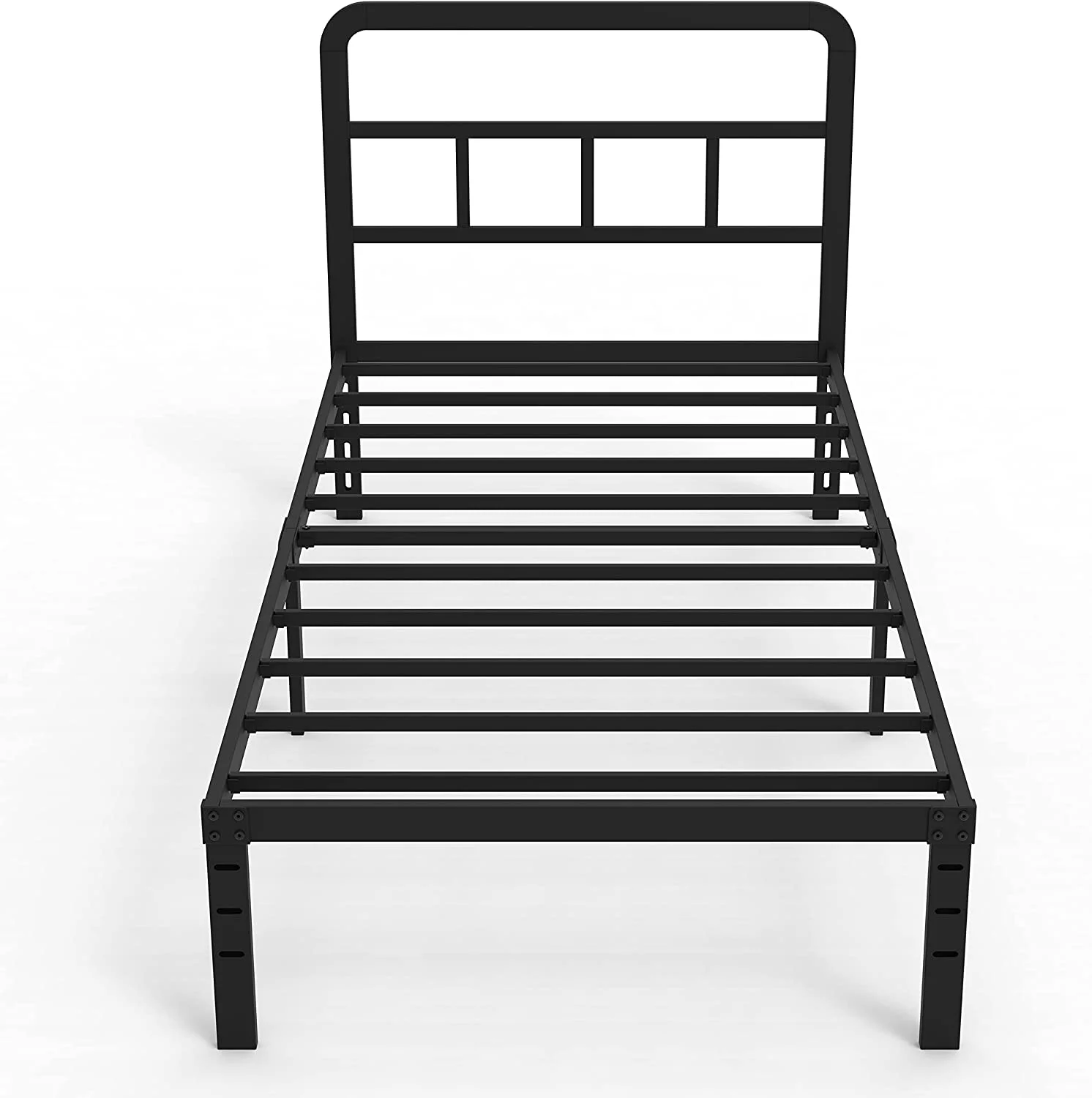 Outdoor Cast Aluminum Patio 9 pcs Dining Set with 64" Square Table and 8 Stationary Chairs Antique Bronze (Olefin Walnut Cushion)