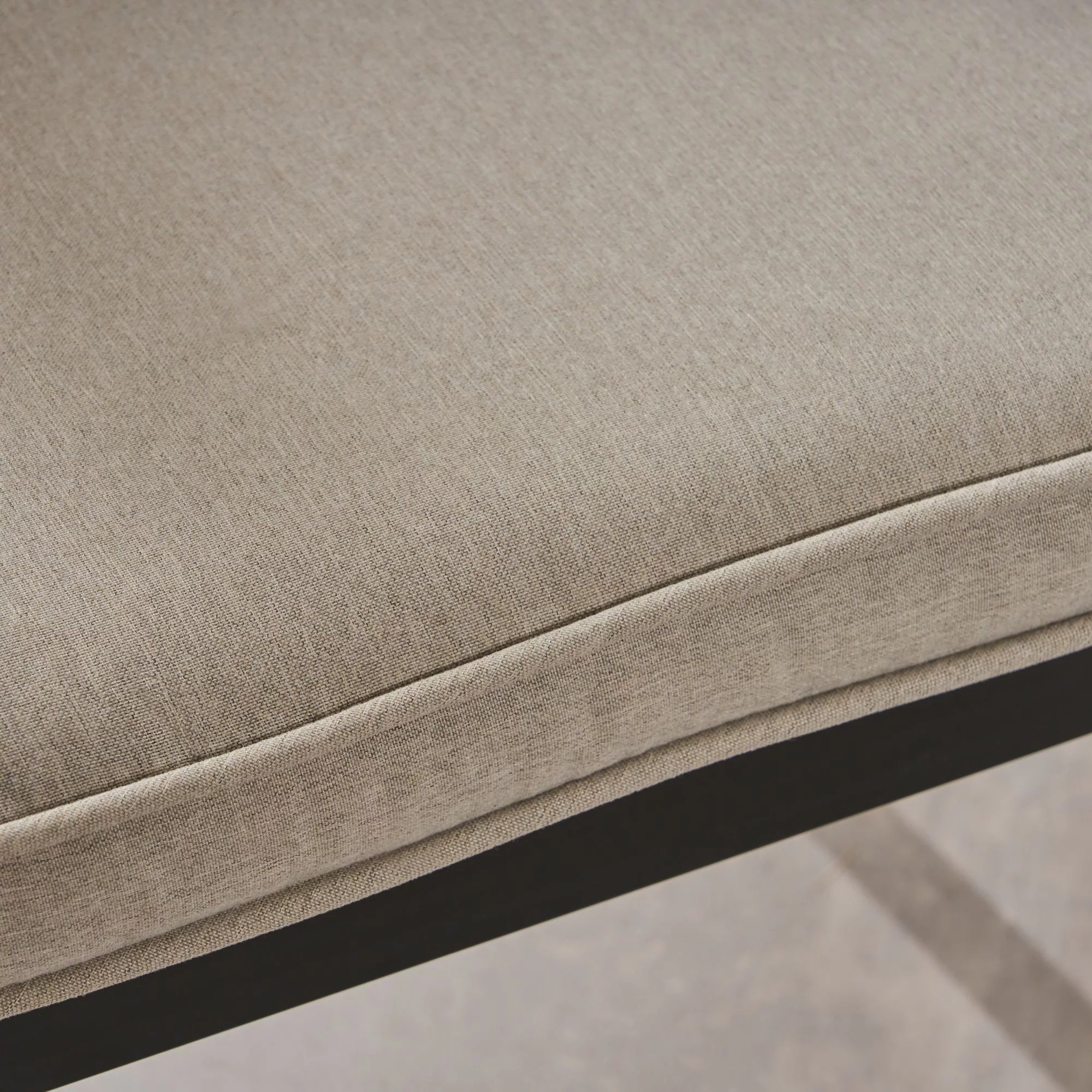 Noble House San Diego Patio Dining Arm Chair in Black and Beige (Set of 2)