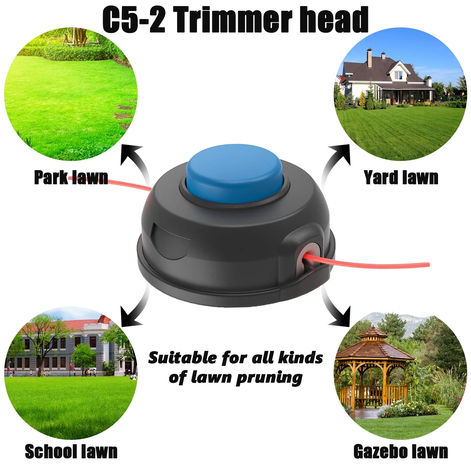 HXEternal T25 Tap Advance String Trimmer Head fits Husqvarna 124L, 125L, 125LDx, 128L, 128LD, 128LDx, 128R, 128RJ, 223L, 223R Curved Straight Shafts Trimmer Weed Eater Replaces 966674401 and 537338306