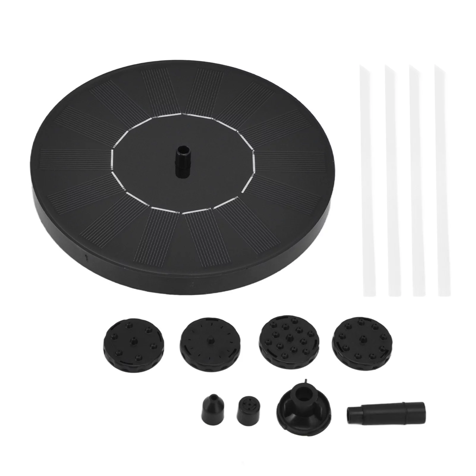 Solar Fountain,Delaman Solar Fountain Outdoor 1.5W 7V Solar Water Pump with Support Rod for Bird Bath Pond Garden Decoration