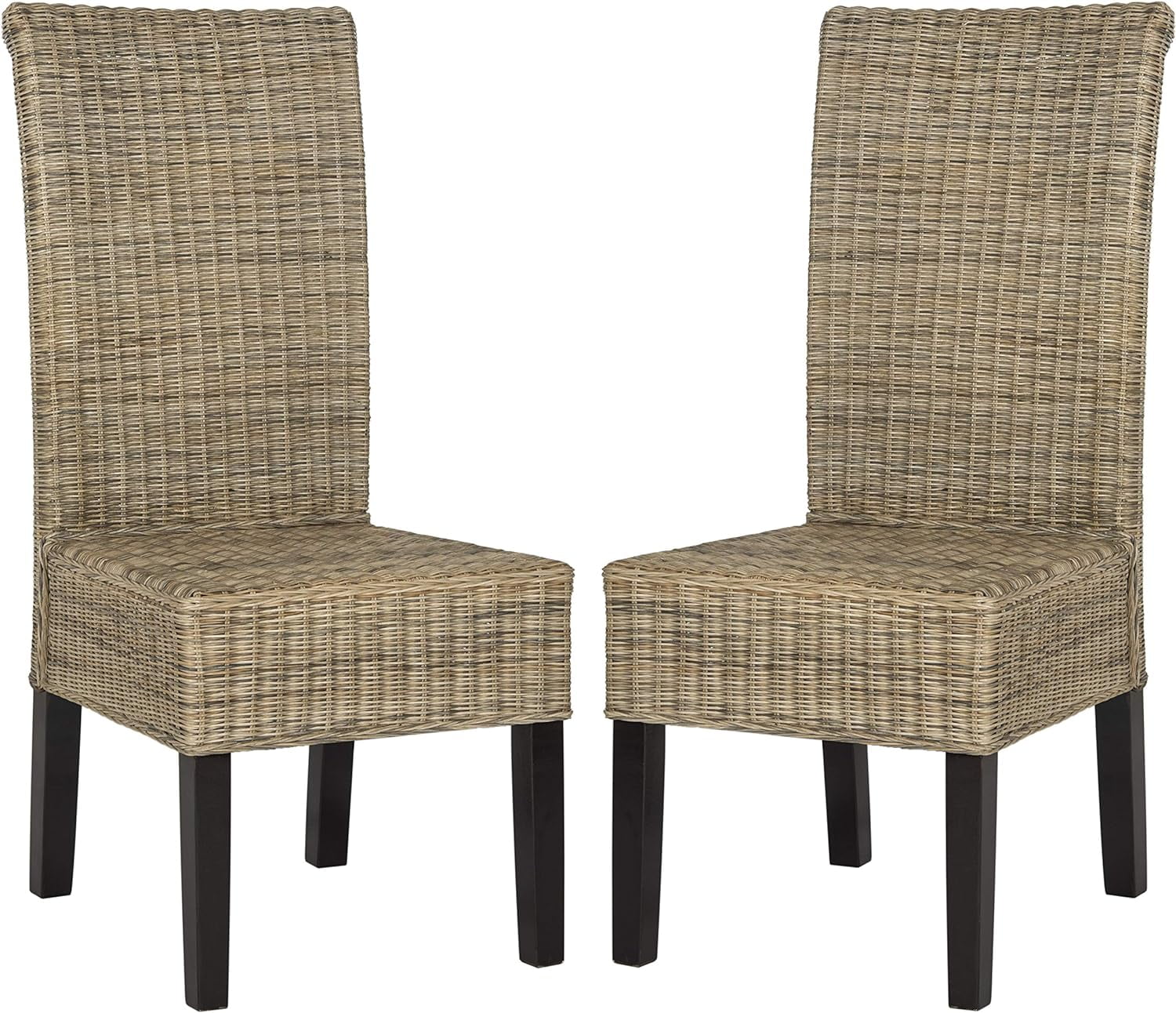Home Collection Arjun Grey Wicker 18-Inch Dining Chair (Set Of 2)