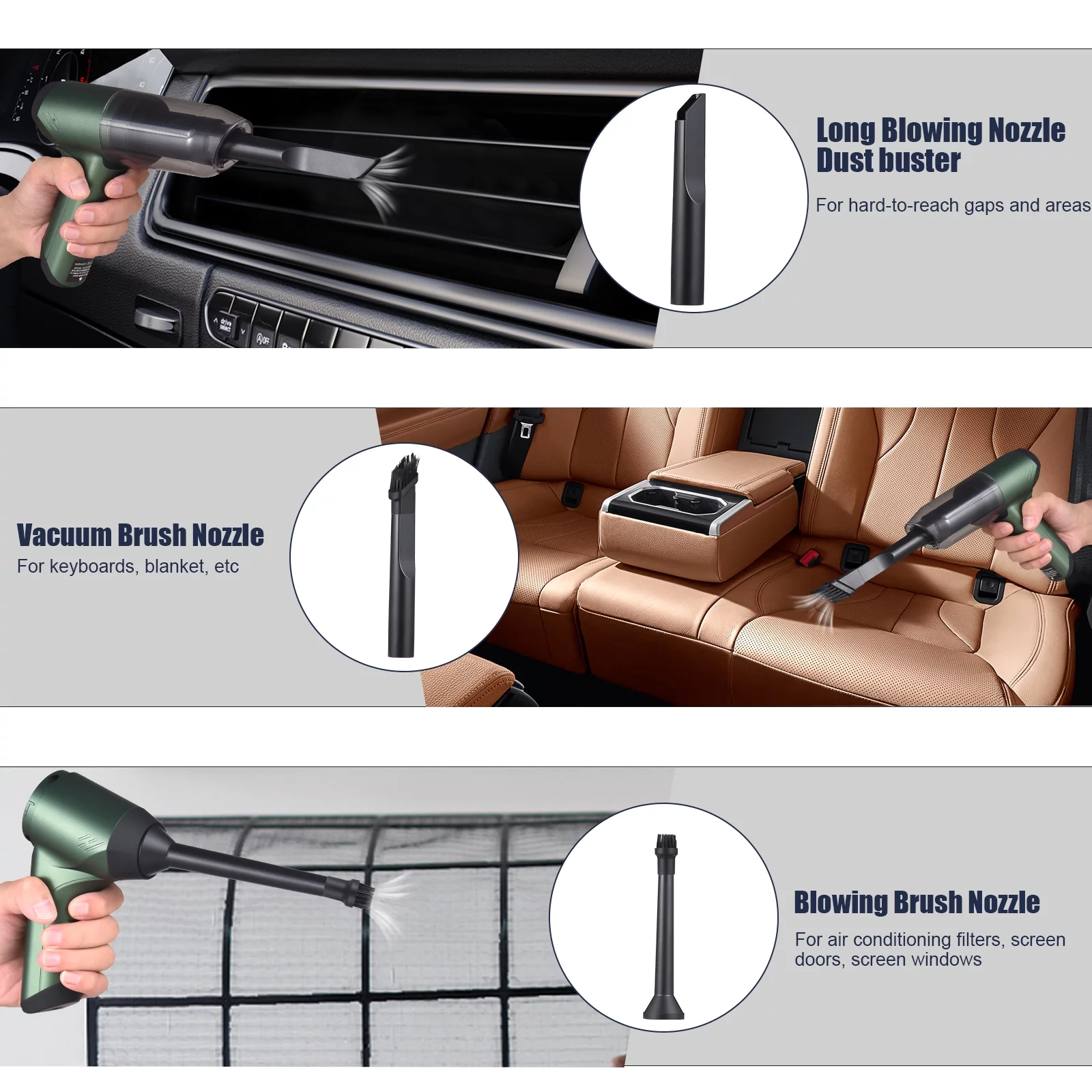 Andoer Vacuum cleaner,Handheld 6500pa Suction Pump Cleaner 120w Cleaner 120wMaiju 3 In 1 Handheld Handheld Buster Air Blower And Hand PumpAnd Blower And Hand In 1 BusterAnd