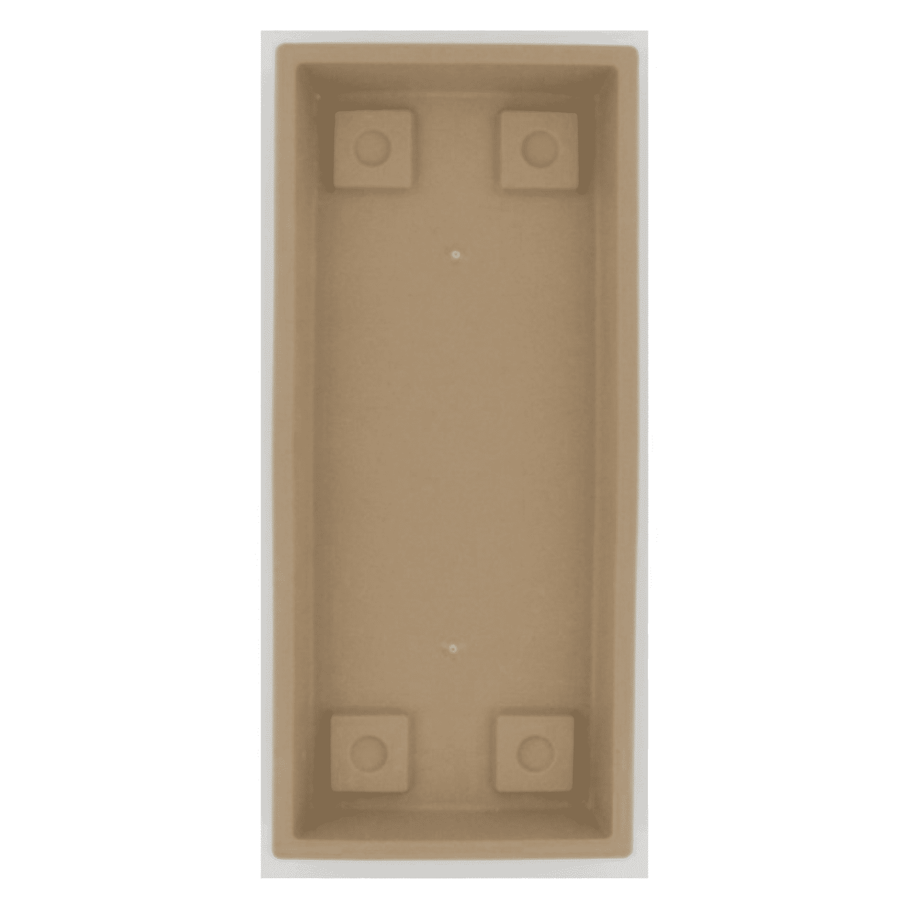 HC Companies Venetian 23.5 In Rectangular Flower Box Saucers, Tan (2 Pack)