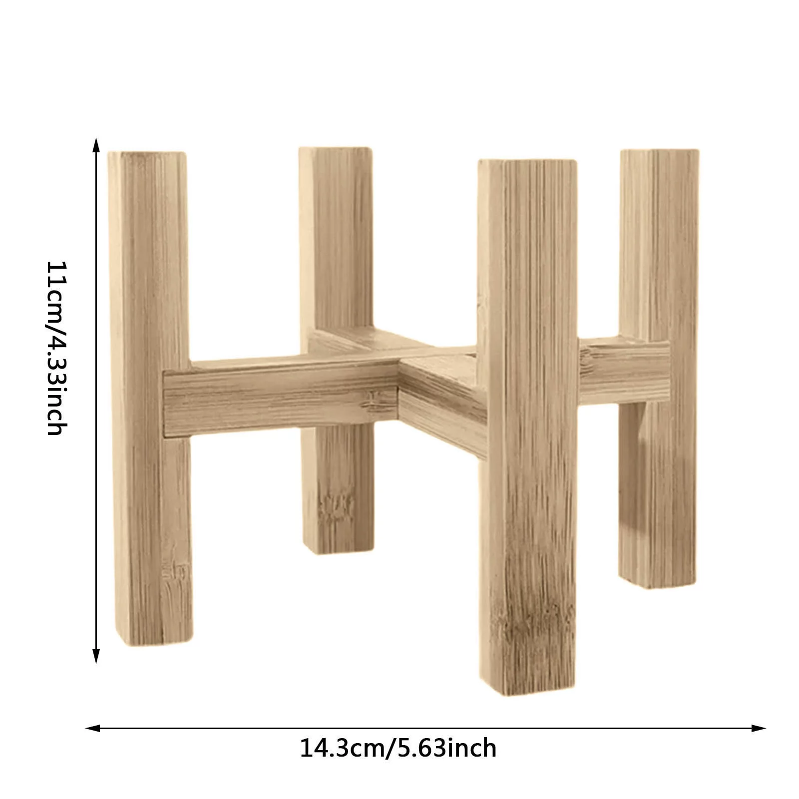 YHAIOGS Durable Wood Planter Pot Trays Flower Pot Holder Strong Standing Bonsai Holder Home Garden indoor Display Stand Shelf