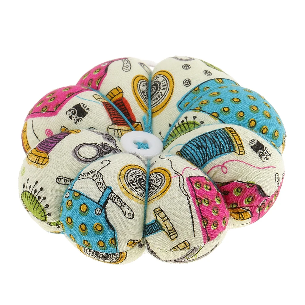 Handy Pumpkin Shaped Pin Cushion with Wrist Band Wearable Pincushion