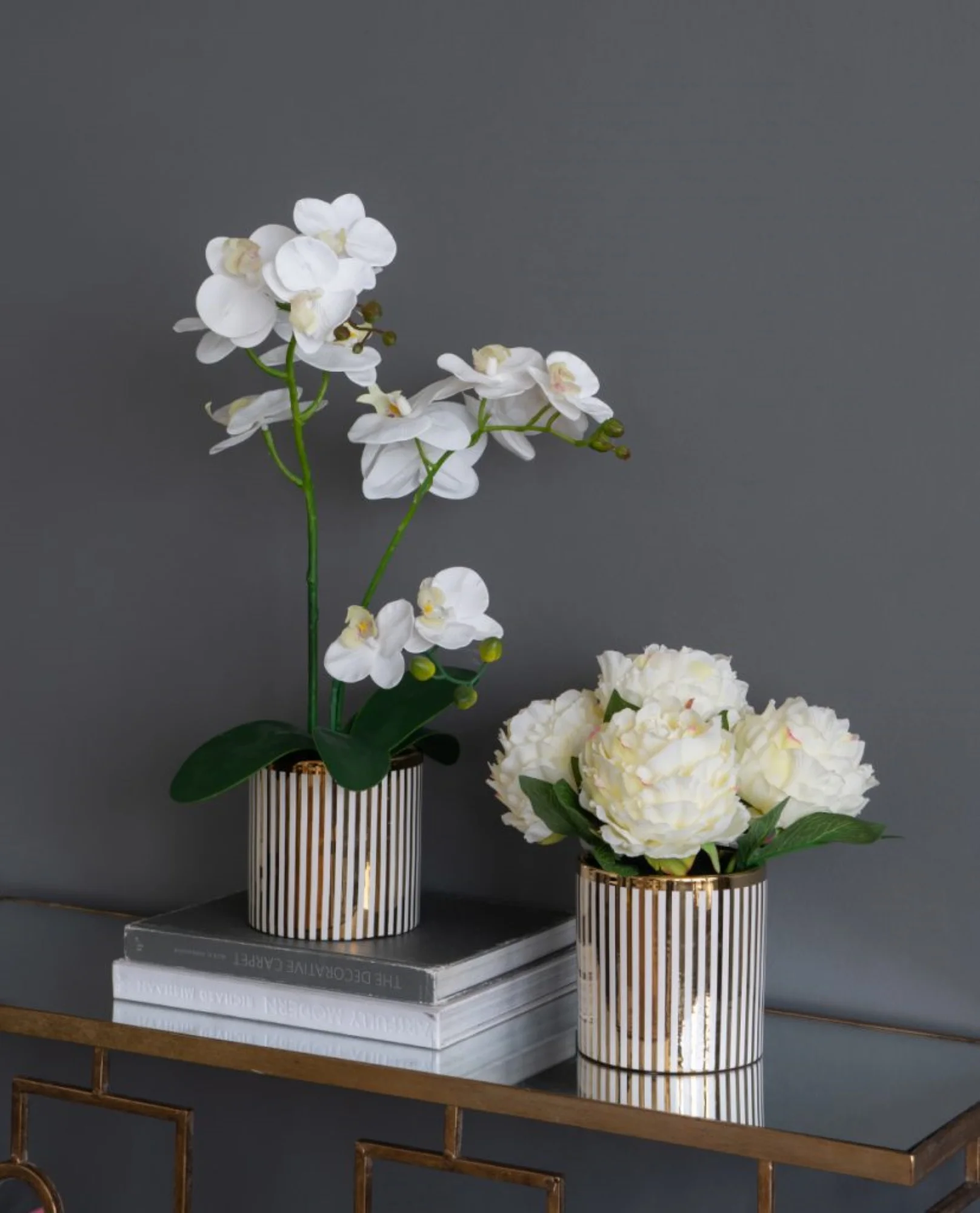 CC Home Furnishings Potted Artificial Peonies Arrangement - 12