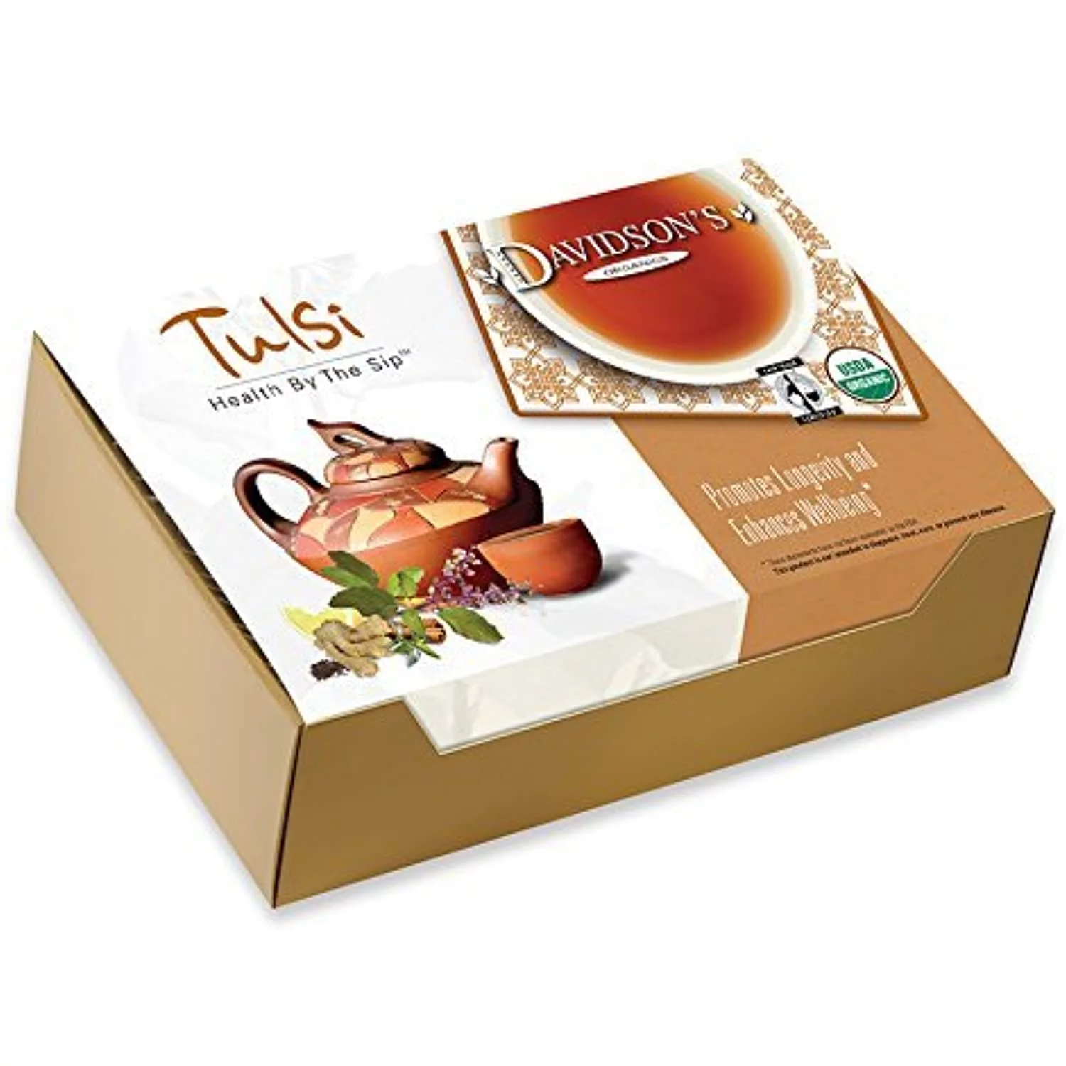Davidsons Tea Single Serve Tulsi Spicy Green, 100-Count Tea Bags
