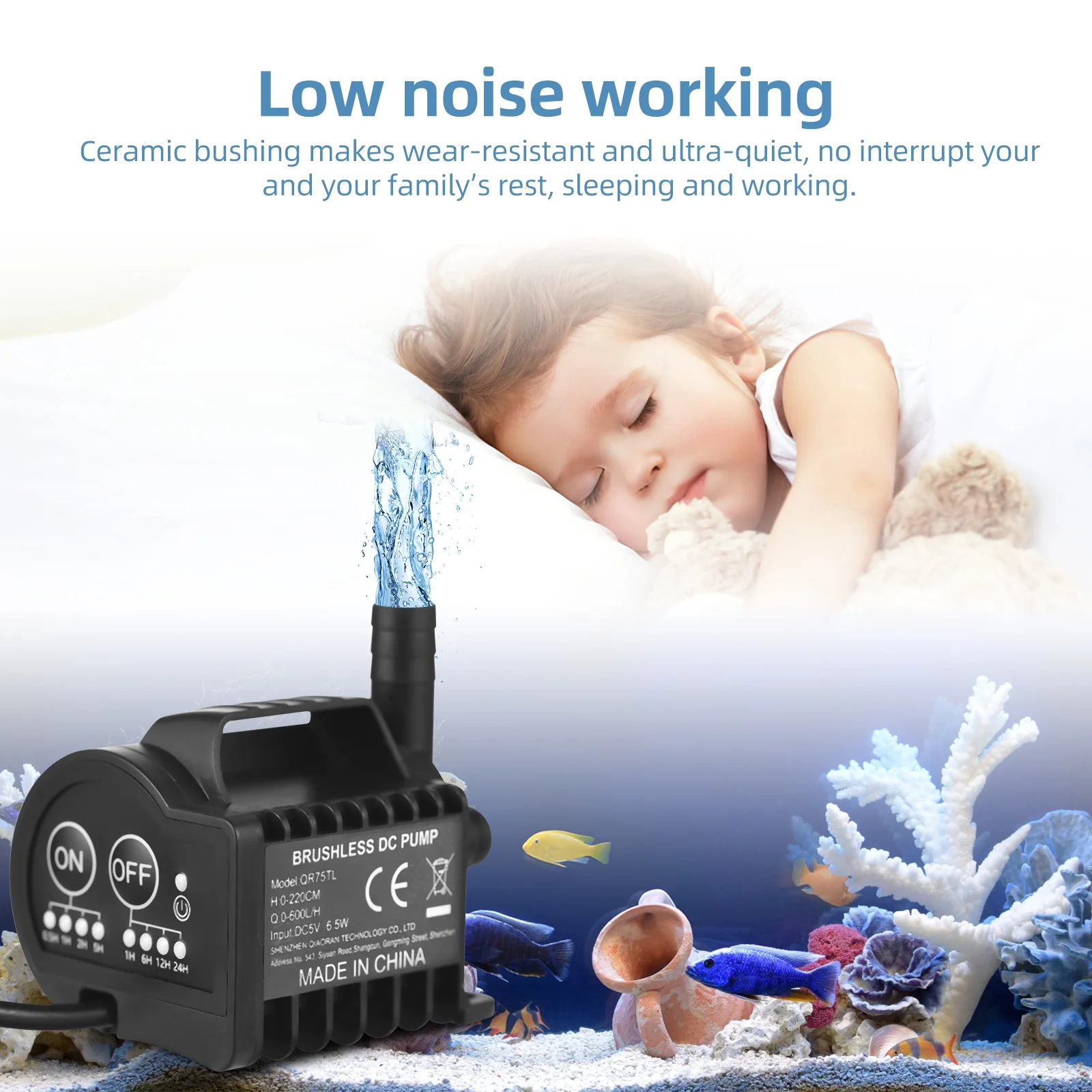 Pump,7.2ft Lift Usb Cable With 4 Max 5v Water Pump With Max 600l/h Tanks Ponds And Cable Ideal Tanks Function And Suction And Suction Cup And Function Pond Suction Cup Pond Lift And Usb