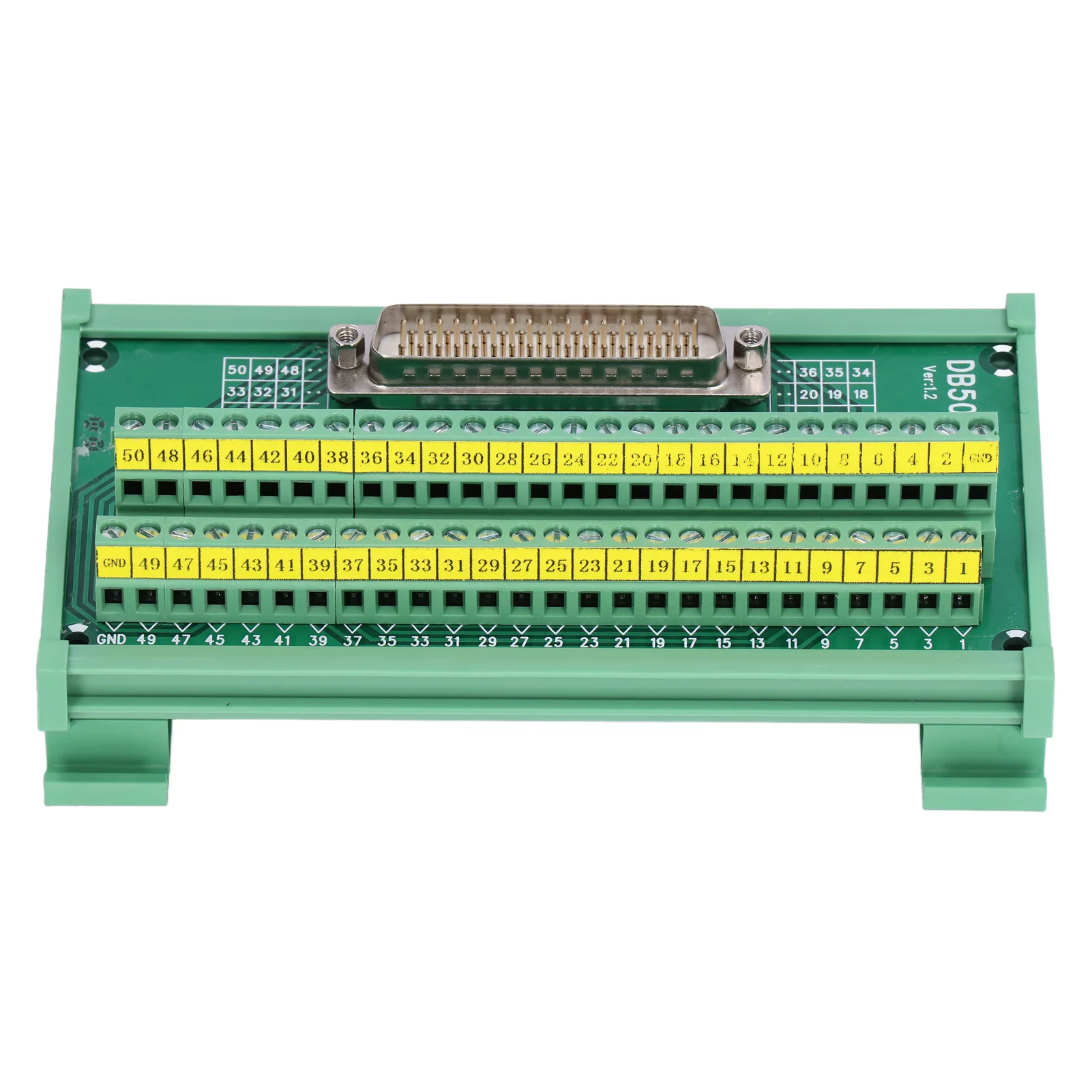 TICFOX Terminal Connector Signal Module PCB Material Distribution Module Copper Base Female Terminals Board with Printed Label Oxidation Resistant DC 60V