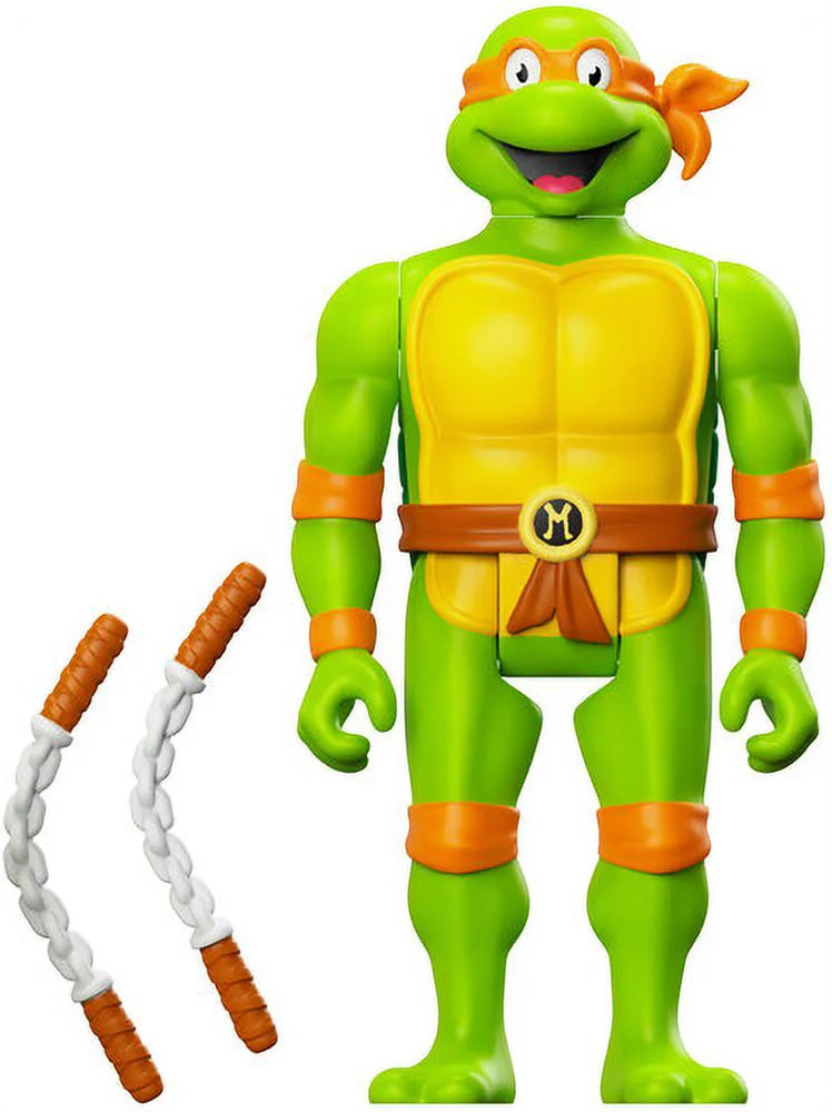 Michaelangelo TMNT Cartoon Super7 Reaction Action Figure