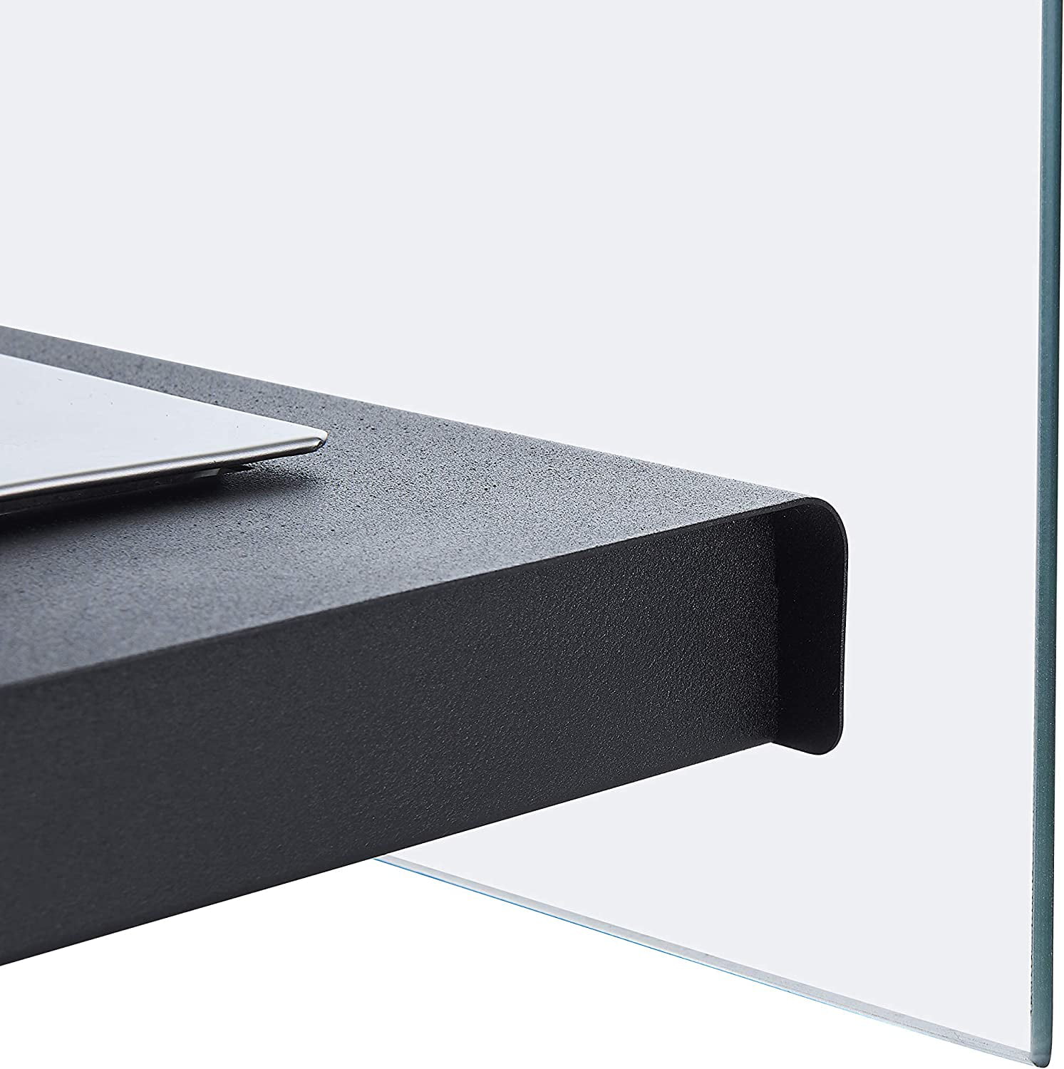 Danya B. Square Tabletop Smokeless Fireplace With Clear Glass Panels For Indoor / Outdoor Use