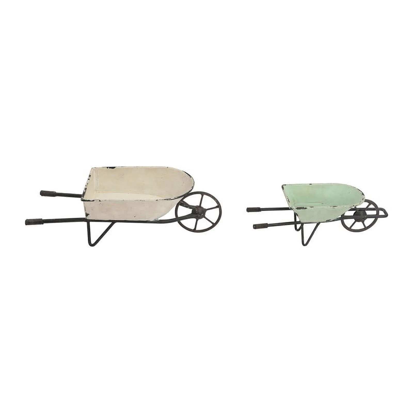 Elina Homestead Tabletop Metal Farmhouse Wheelbarrow Set of 3