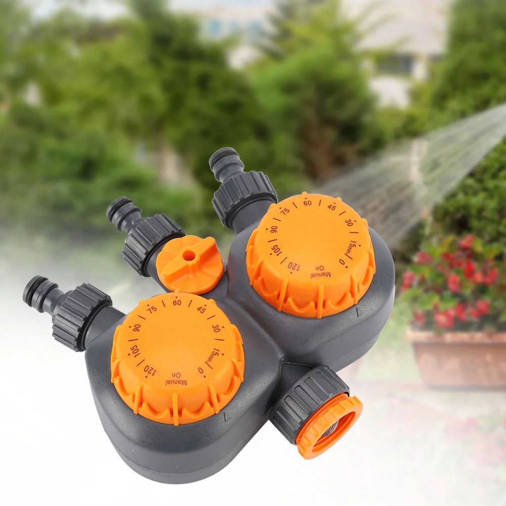 Garden Irrigation Controller Garden Water Controller Switch G3/4'' with Double Head Irrigation Mechanical Timer Value