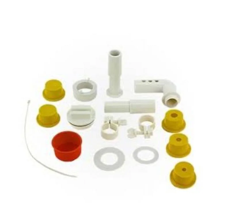 Set of 14 White and Yellow Hydro Tools Complete Adapter Kit for Swimming Pools