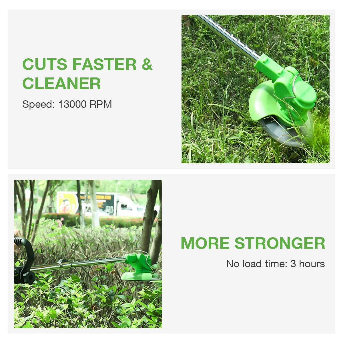 Electric Cordless Grass String Trimmer Lawn Edger Weed Wacker Cutter w/ Battery