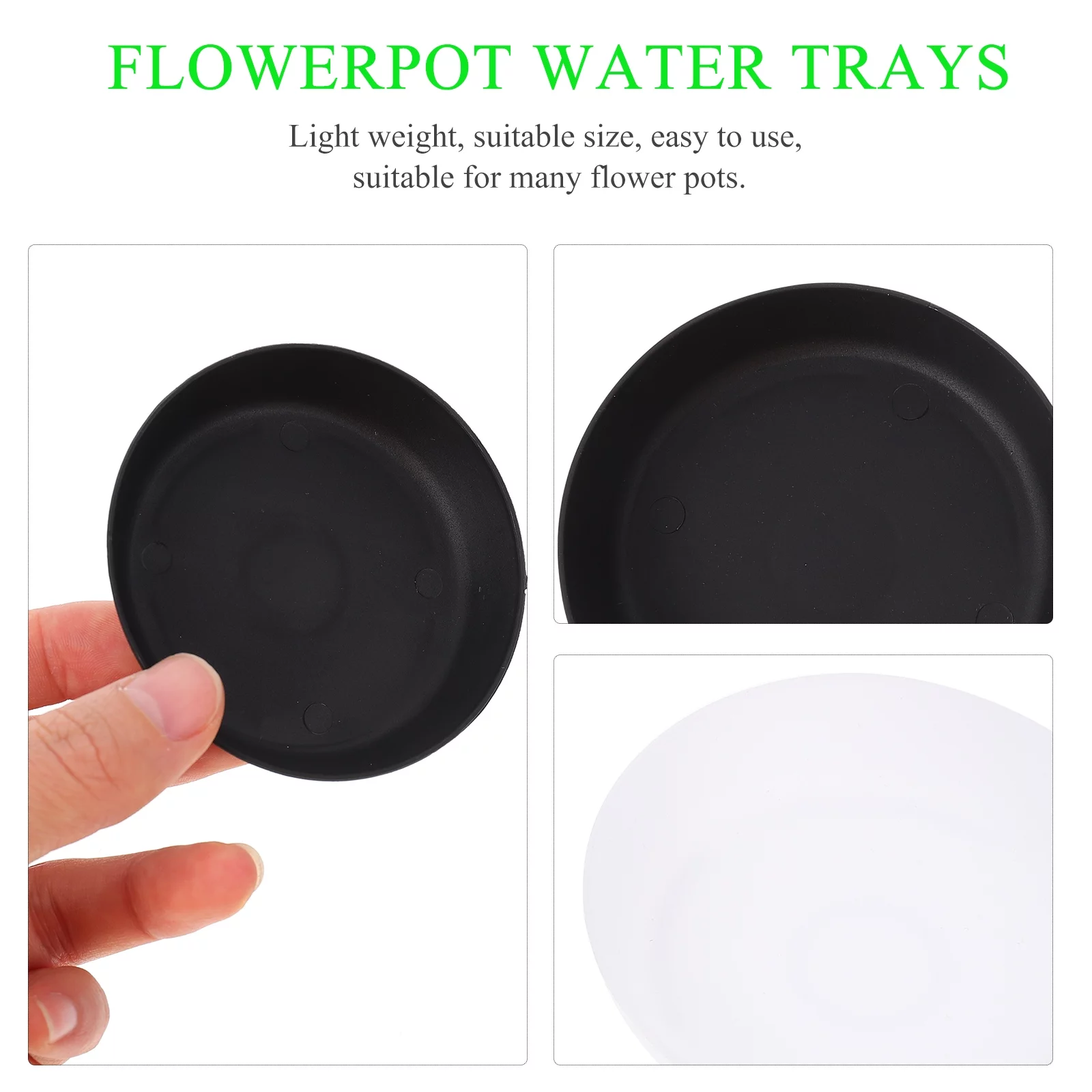 Gongxipen 30Pcs Plant Pot Base Tray Flowerpot Water Tray Home Plant Pot Round Tray