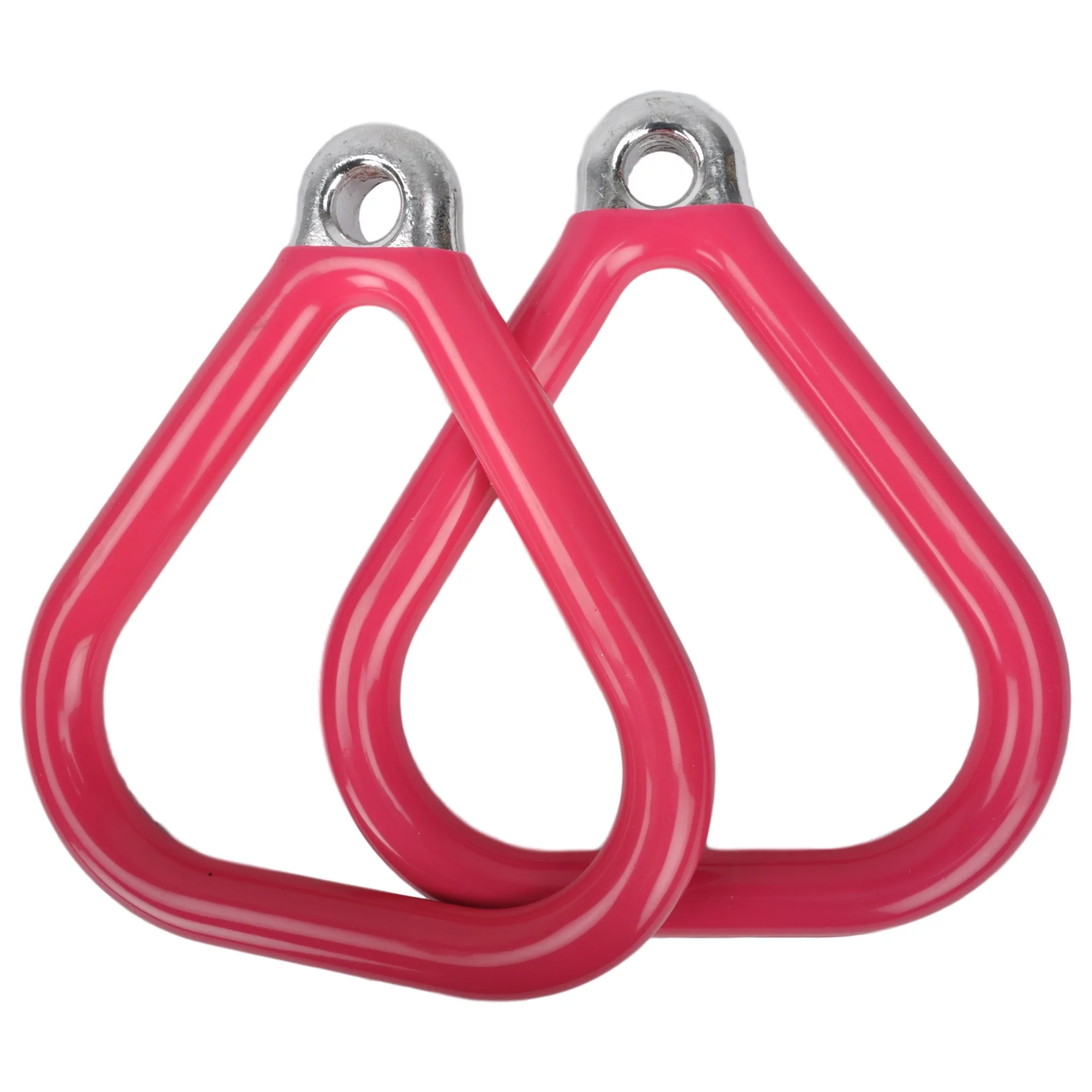 Commercial Coated Triangle Trapeze Rings (Pink)