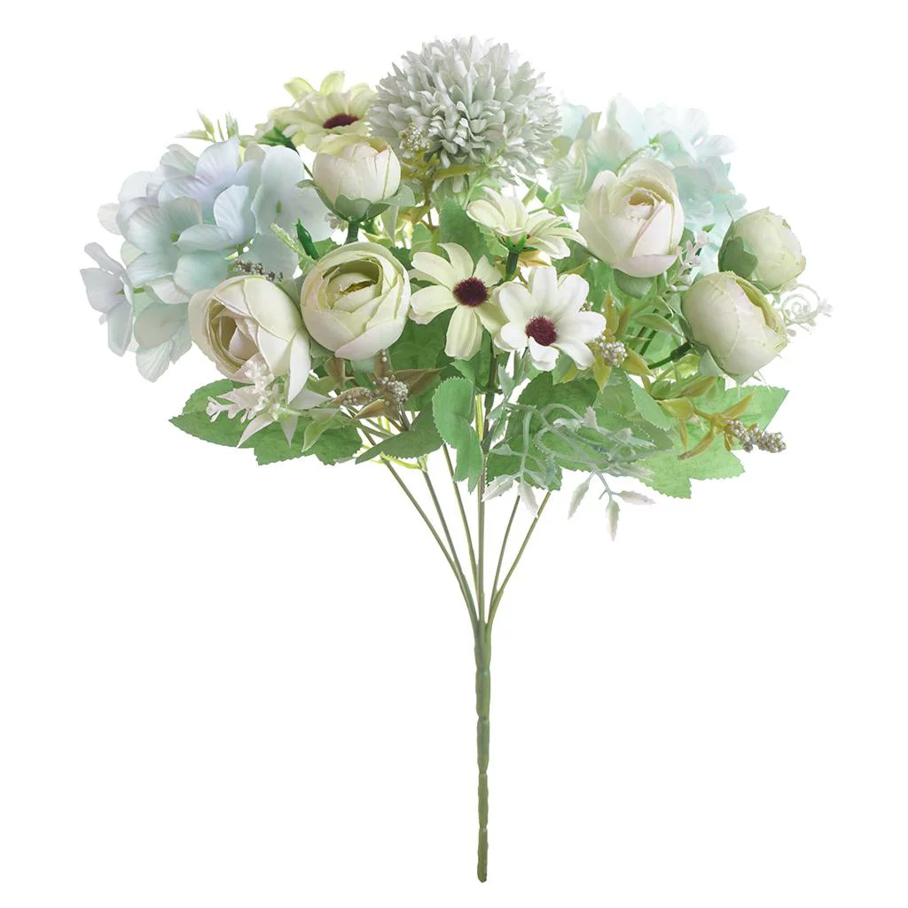Artificial Flowers, Greenery Shrubs Plants Outdoor Plants Hanging Planter for indoor and outdoor Home Table Wedding Decoration White Green