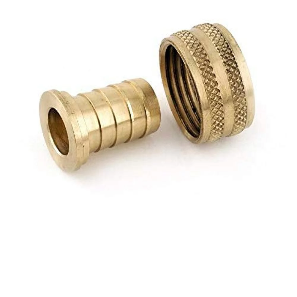 Anderson Metals Brass Garden Hose Swivel Fitting, Connector, 3/4 in. Barb x 3/4 in. Female Hose