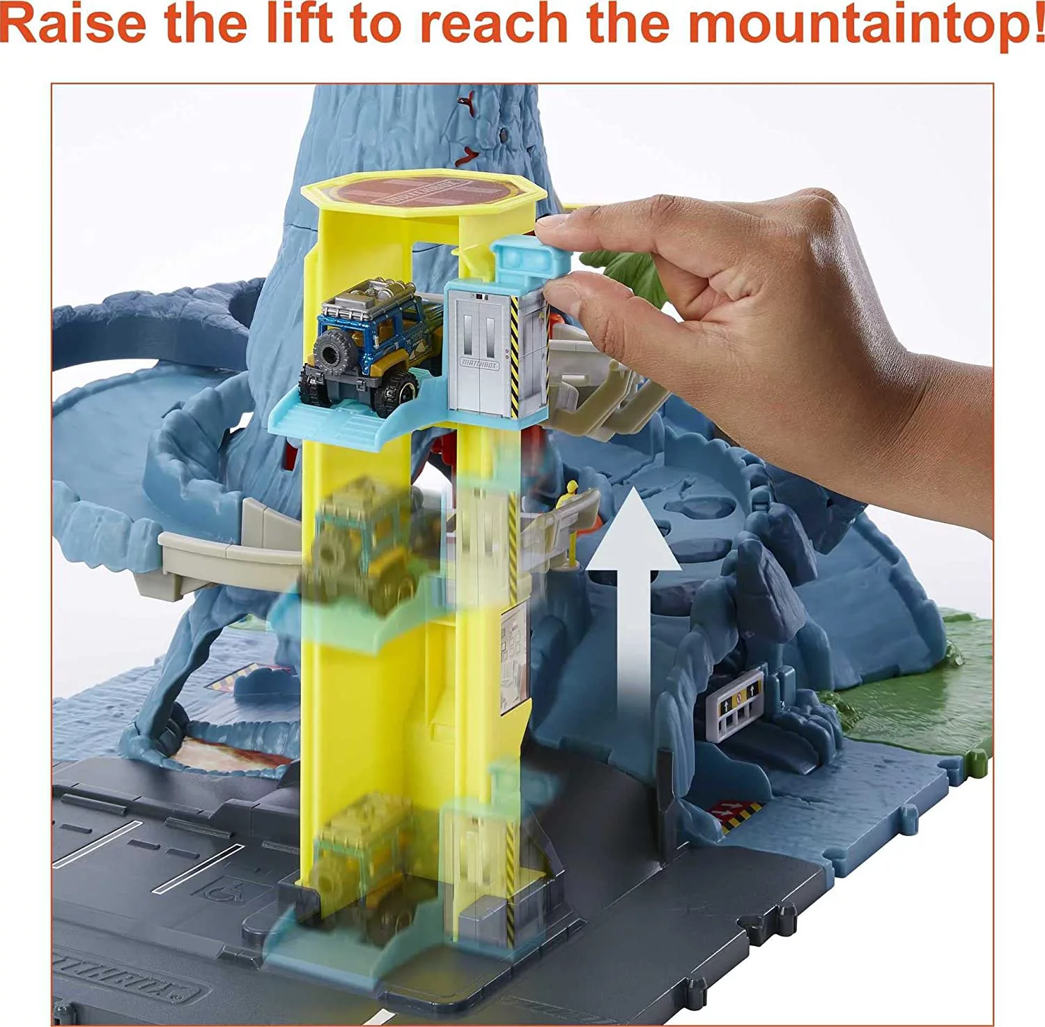 Matchbox Action Drivers Volcano Escape Playset With Lava Explosion