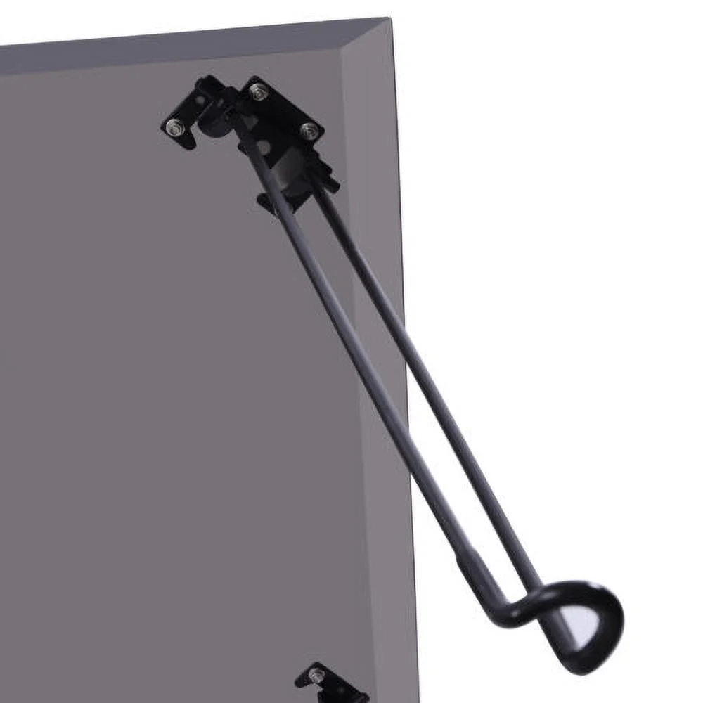 Outdoor Fire Pit Heat Deflector Cover Stainless Lid 24*24in w/Foldable Legs