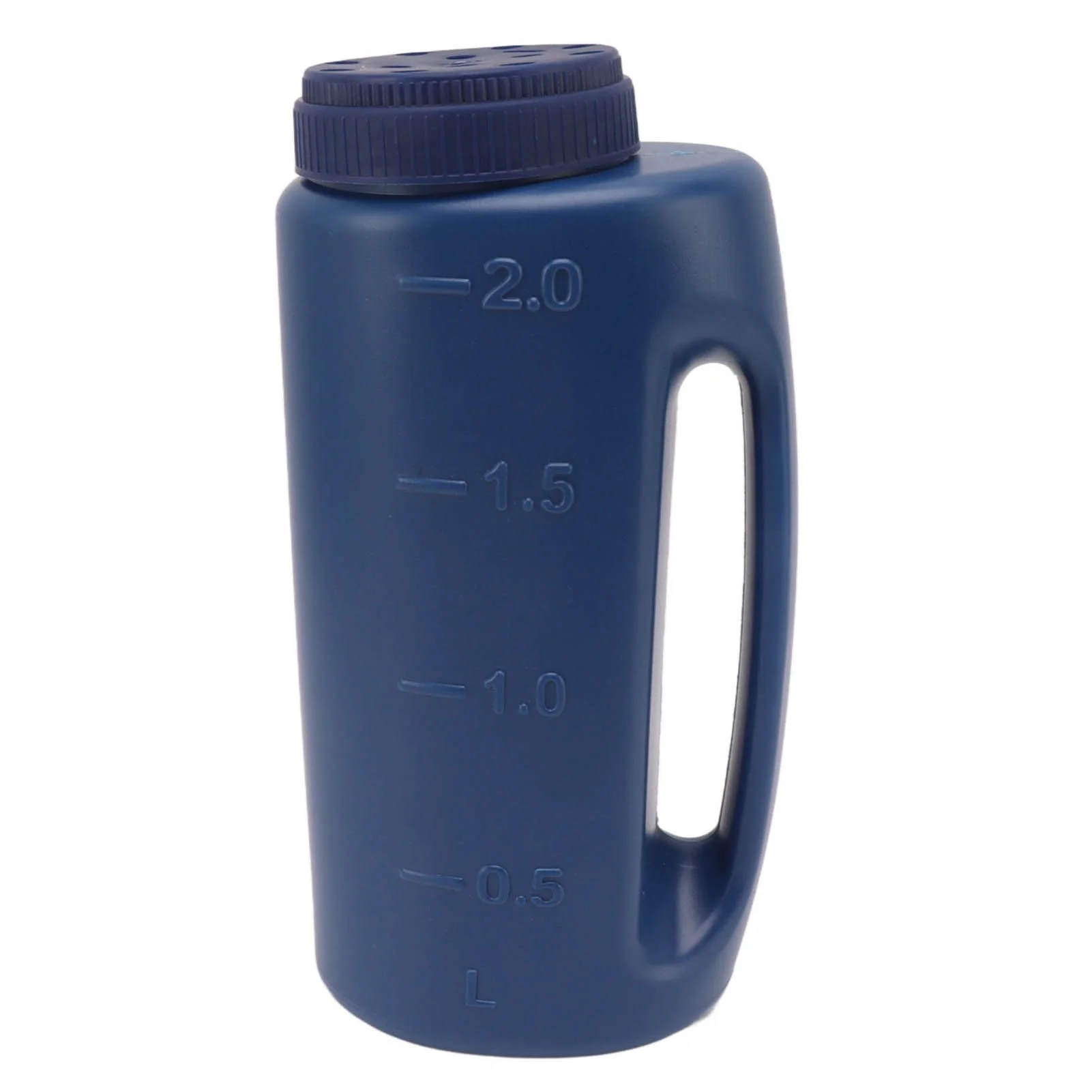 Buumin Handheld Fertilizer Spreader Hand Held Grass Seed Spreader Crop Spreading Salt Sowing Pot Blue