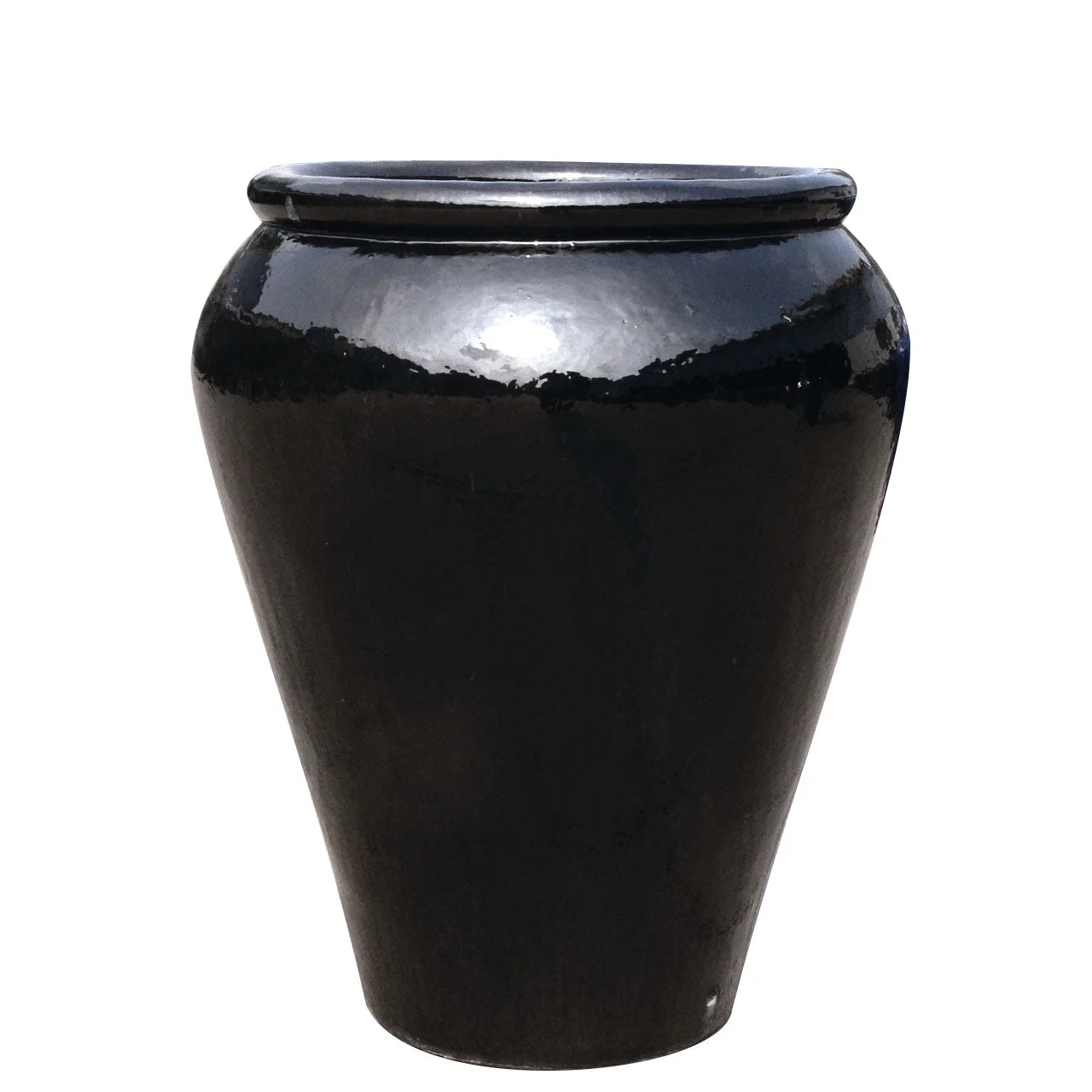 Elegant Black Palace Pot - Handcrafted Ceramic Planter for Home Decor - 32
