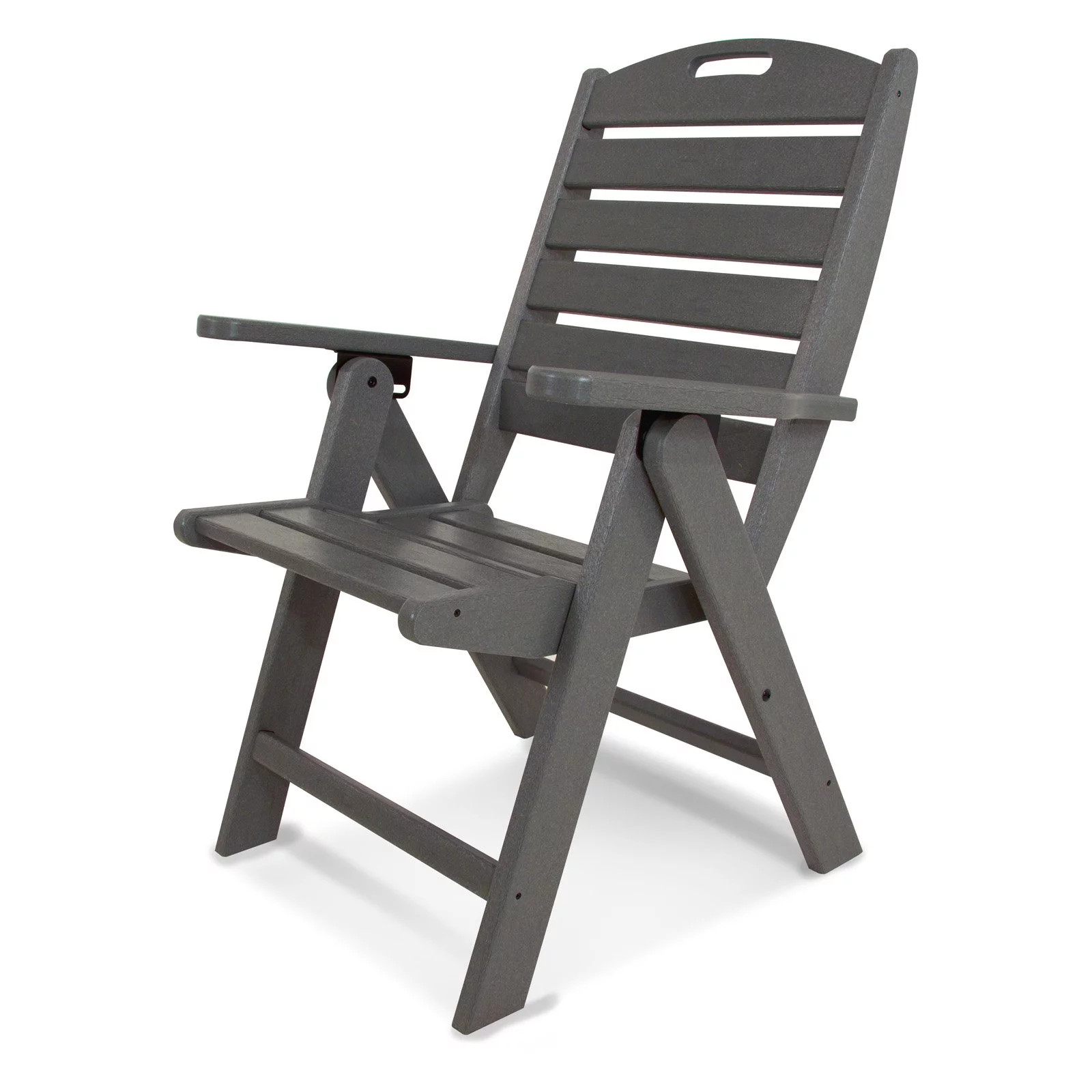 POLYWOOD&reg; Nautical Recycled Plastic Highback Patio Chair